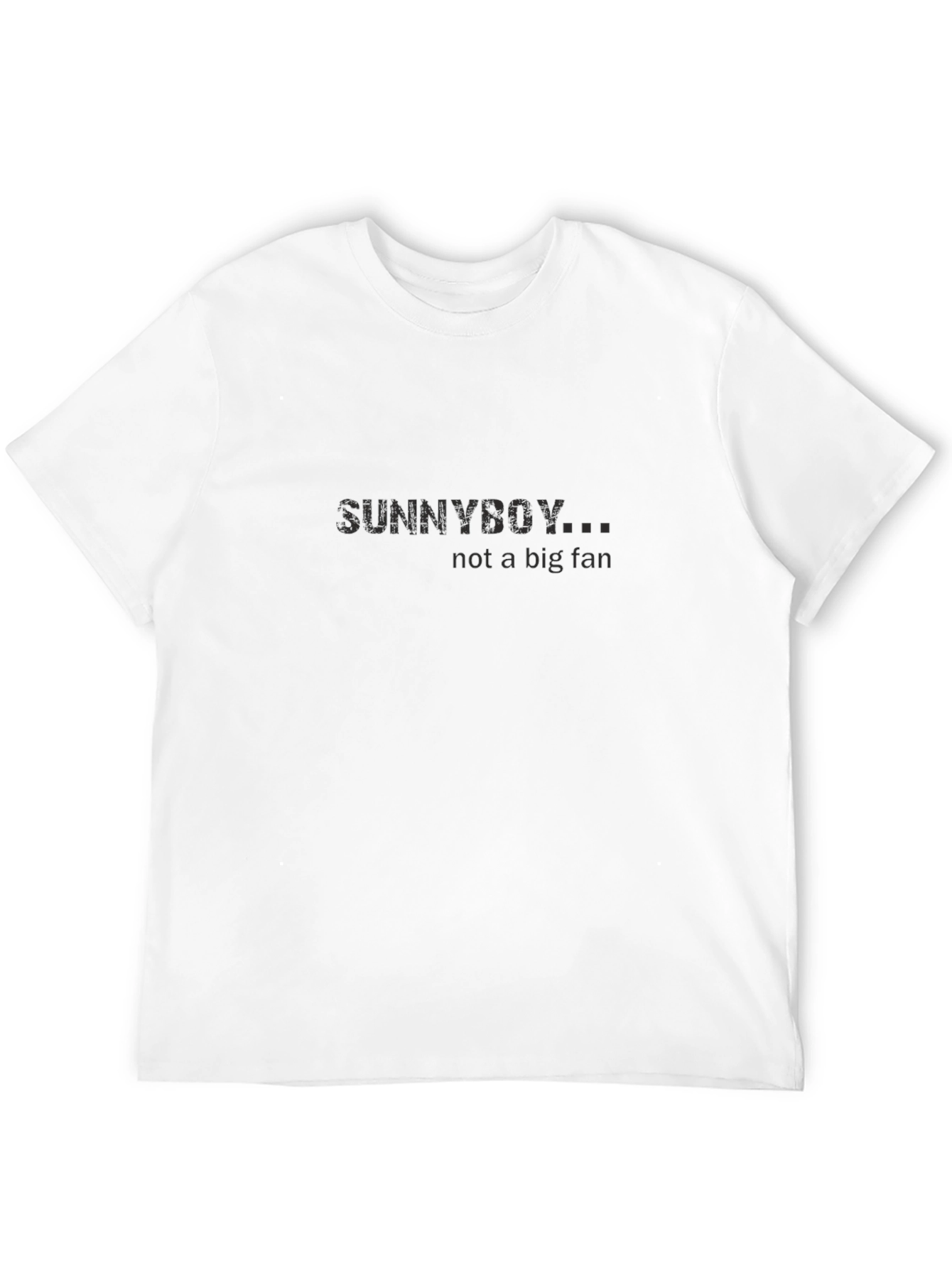 Black "SUNNYBOY..." Not a Big Fan Black T-Shirt view 12