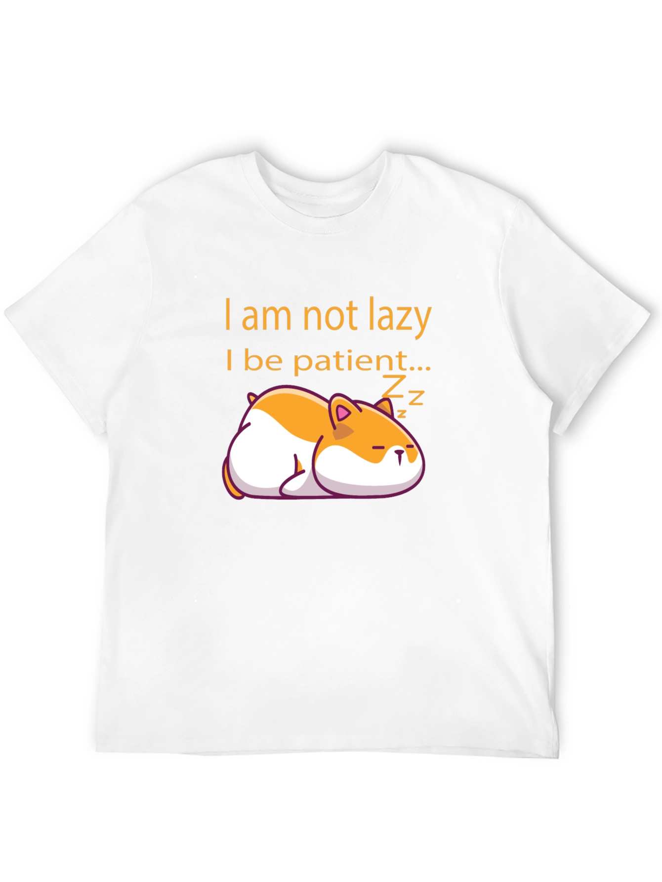 Black Funny Lazy Hamster Graphic T-Shirt view 12