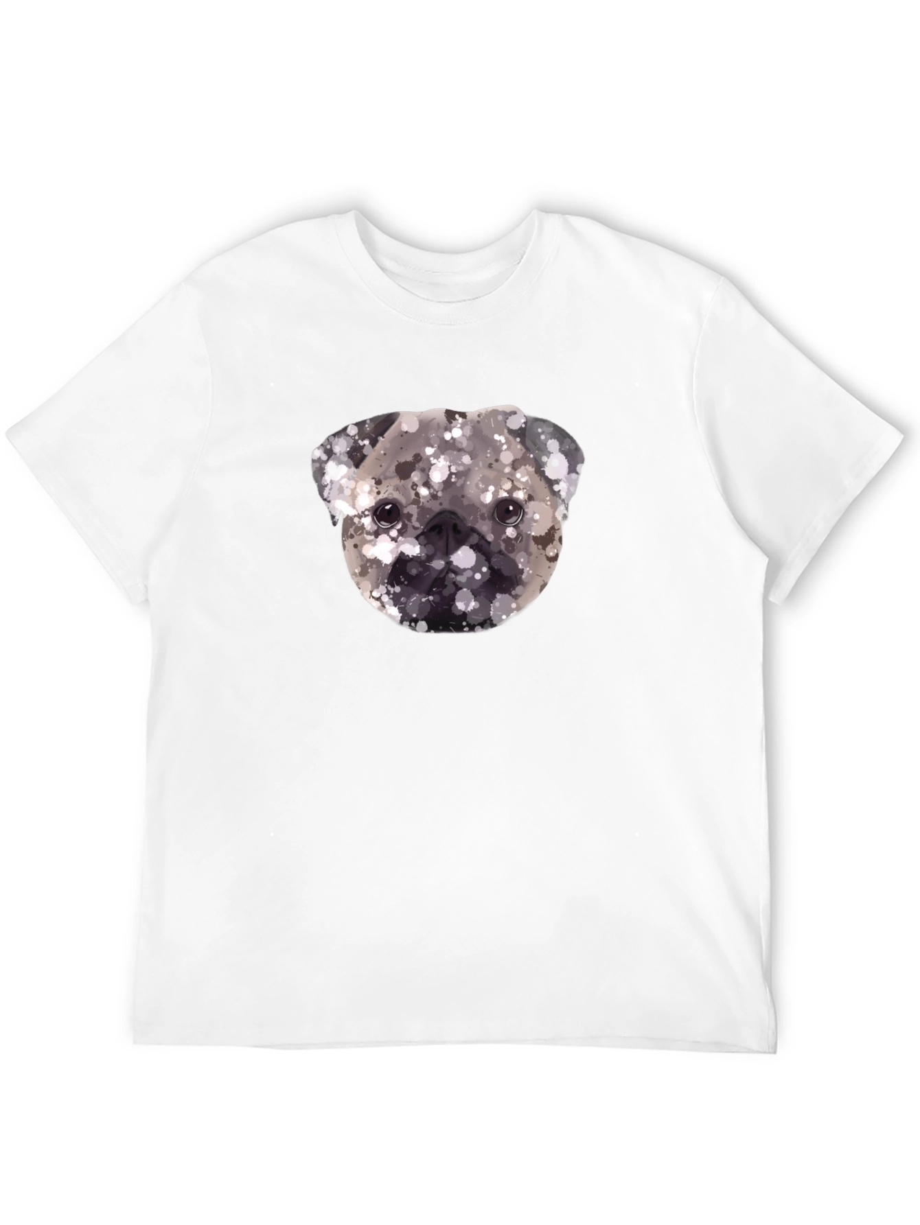 Black Pug Head Graphic Print Tee view 12