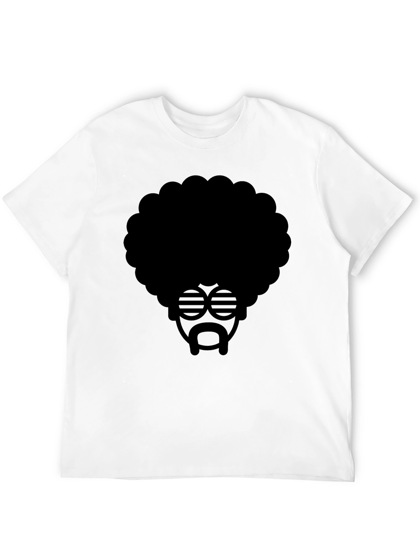 Black Retro Afro T-Shirt - Cool Graphic Tee view 12