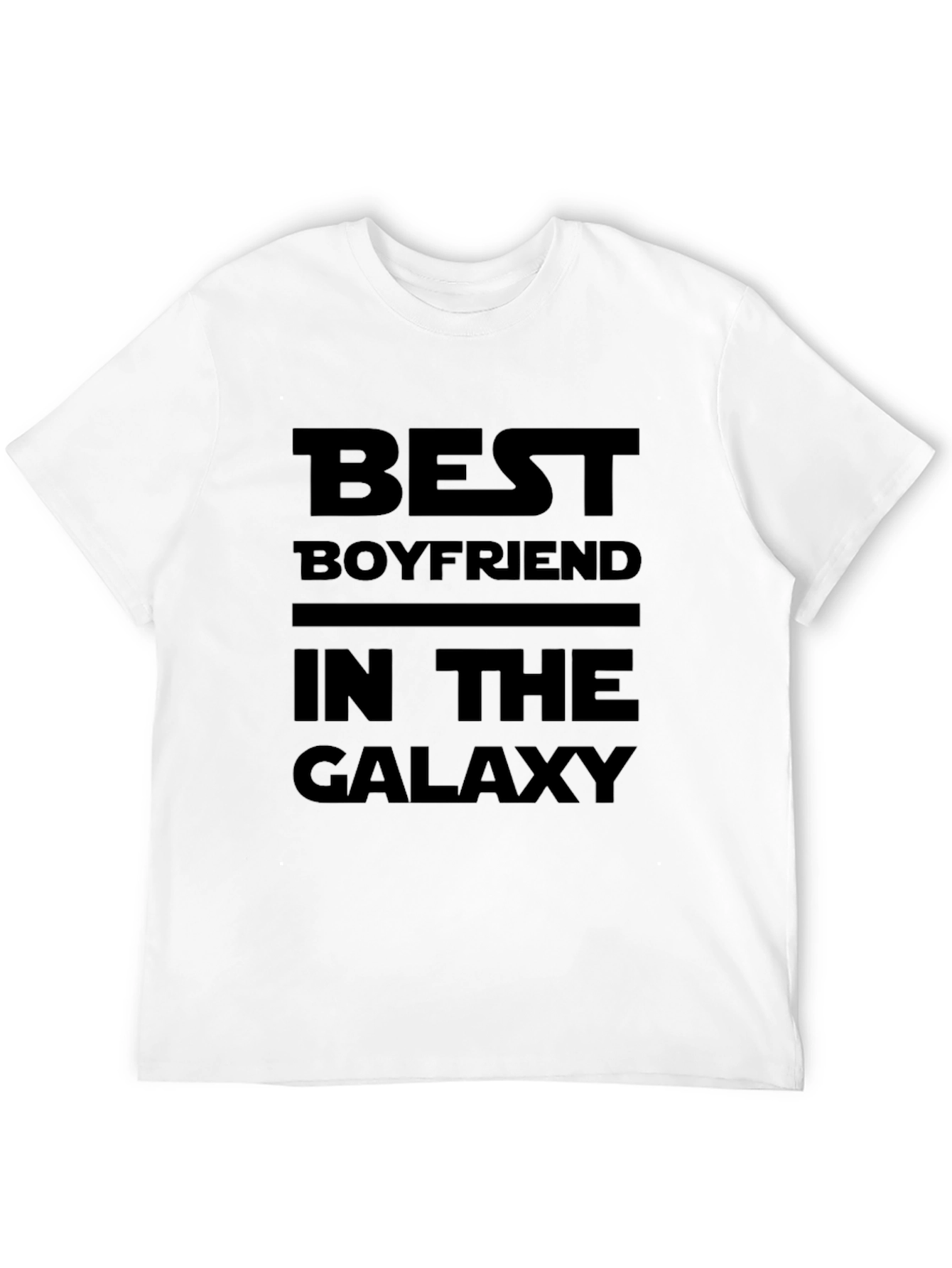 Black Best Boyfriend in the Galaxy Black T-Shirt view 12
