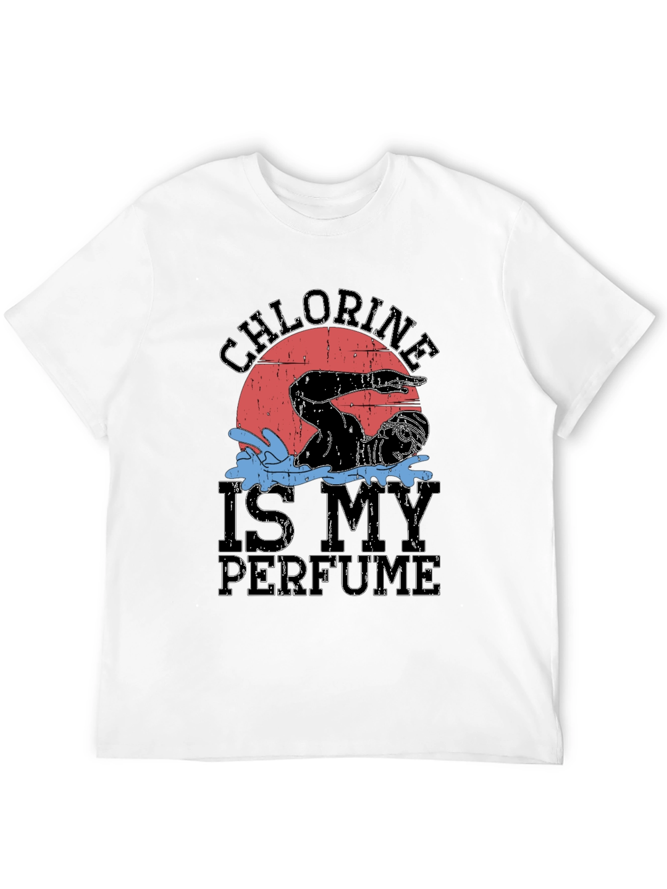 Black Chlorine is My Perfume Swimmer Graphic Tee view 12