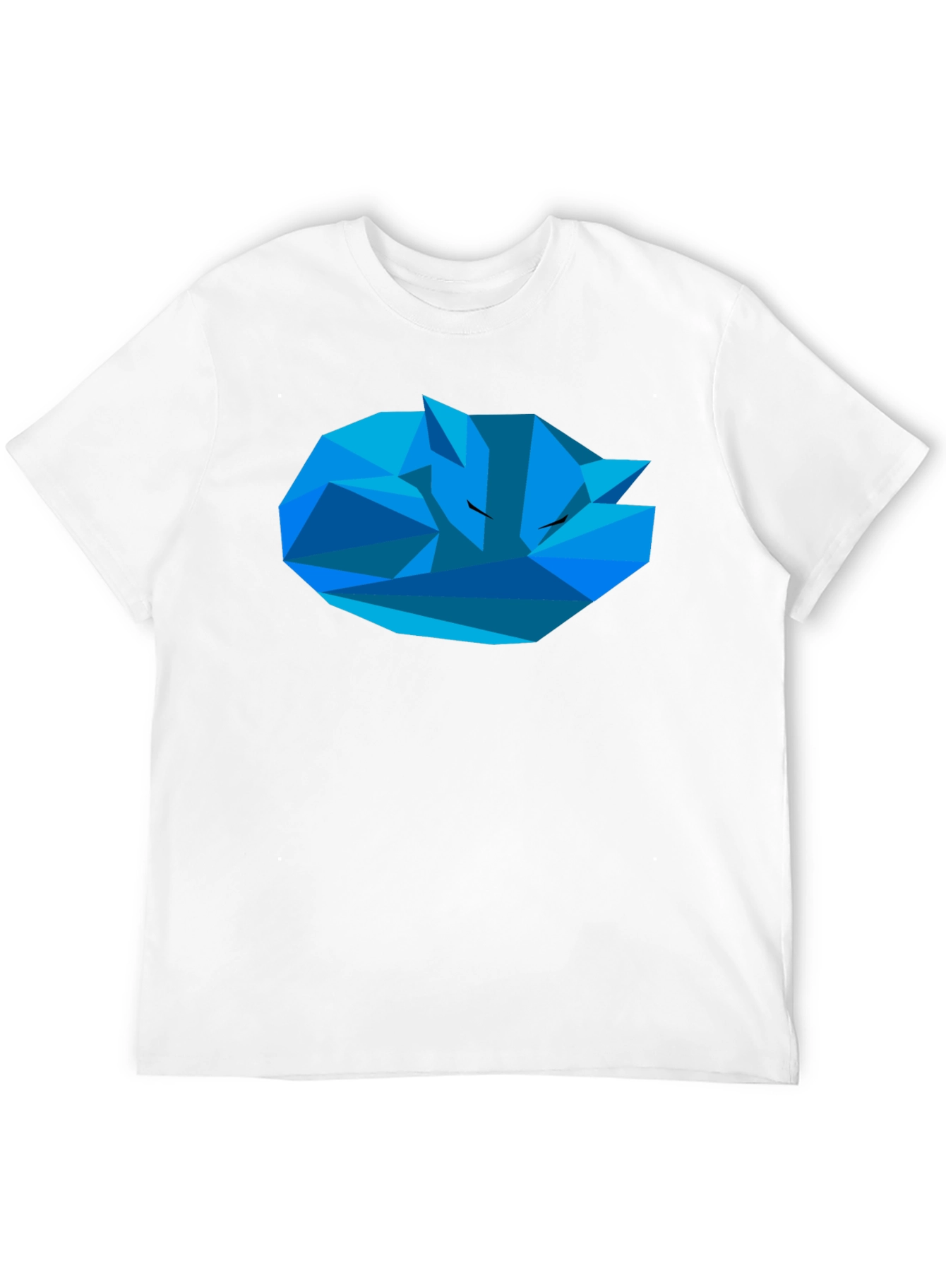 Black Geometric Fox T-Shirt - Stylish Men's Black Tee view 12