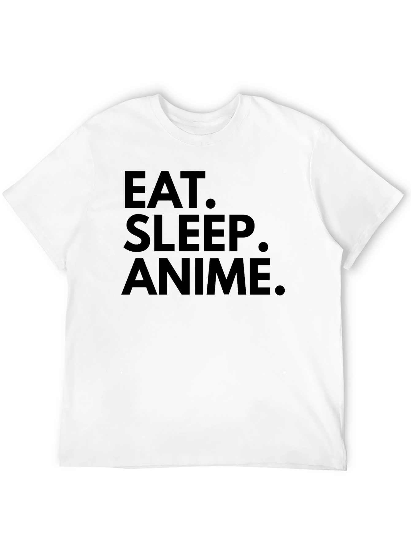 Black Eat Sleep Anime Black Graphic Tee Shirt view 12