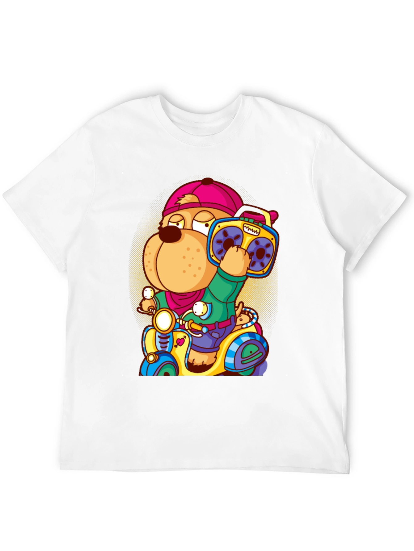 Black Cool Dog Scooter Graphic Tee view 12