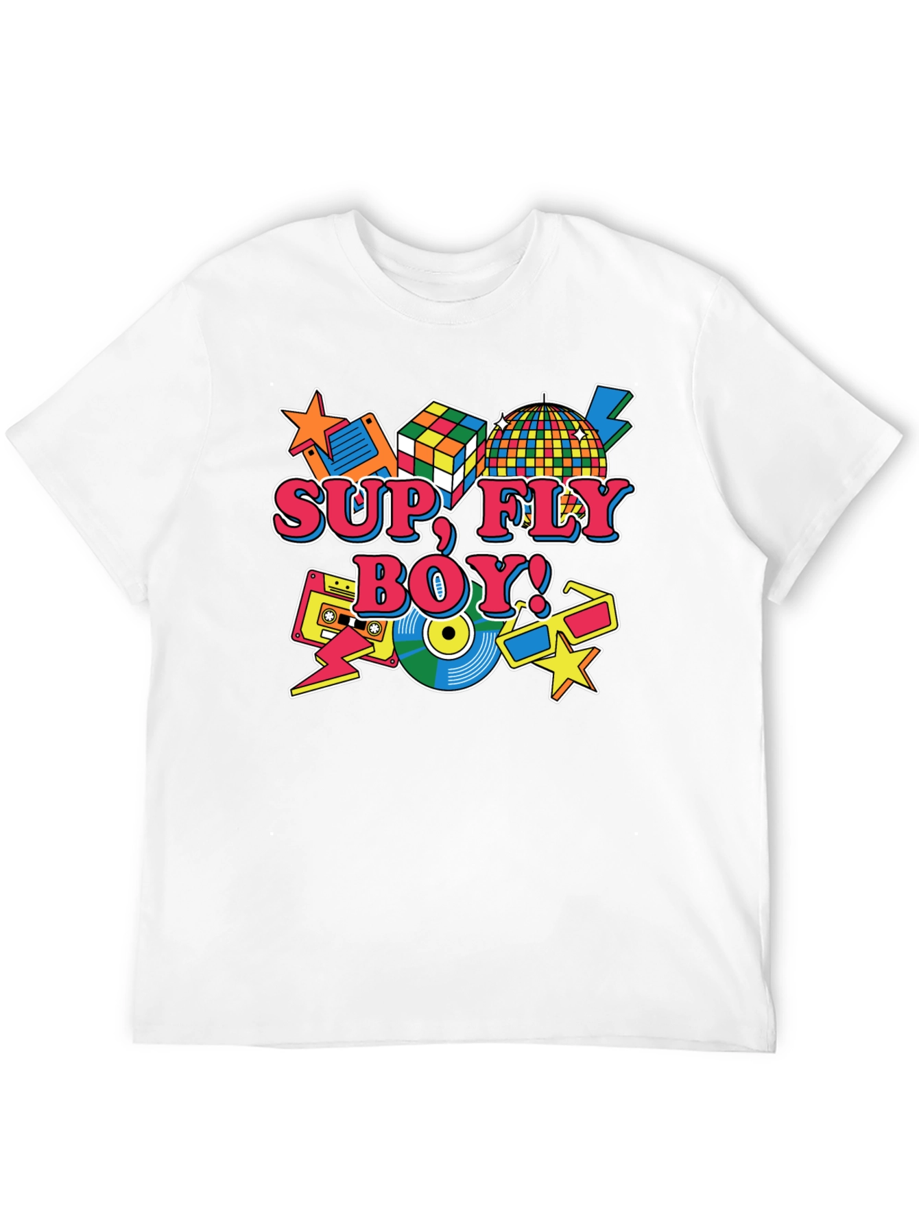 Black Retro "Sup Fly Boy!" Graphic T-Shirt view 12