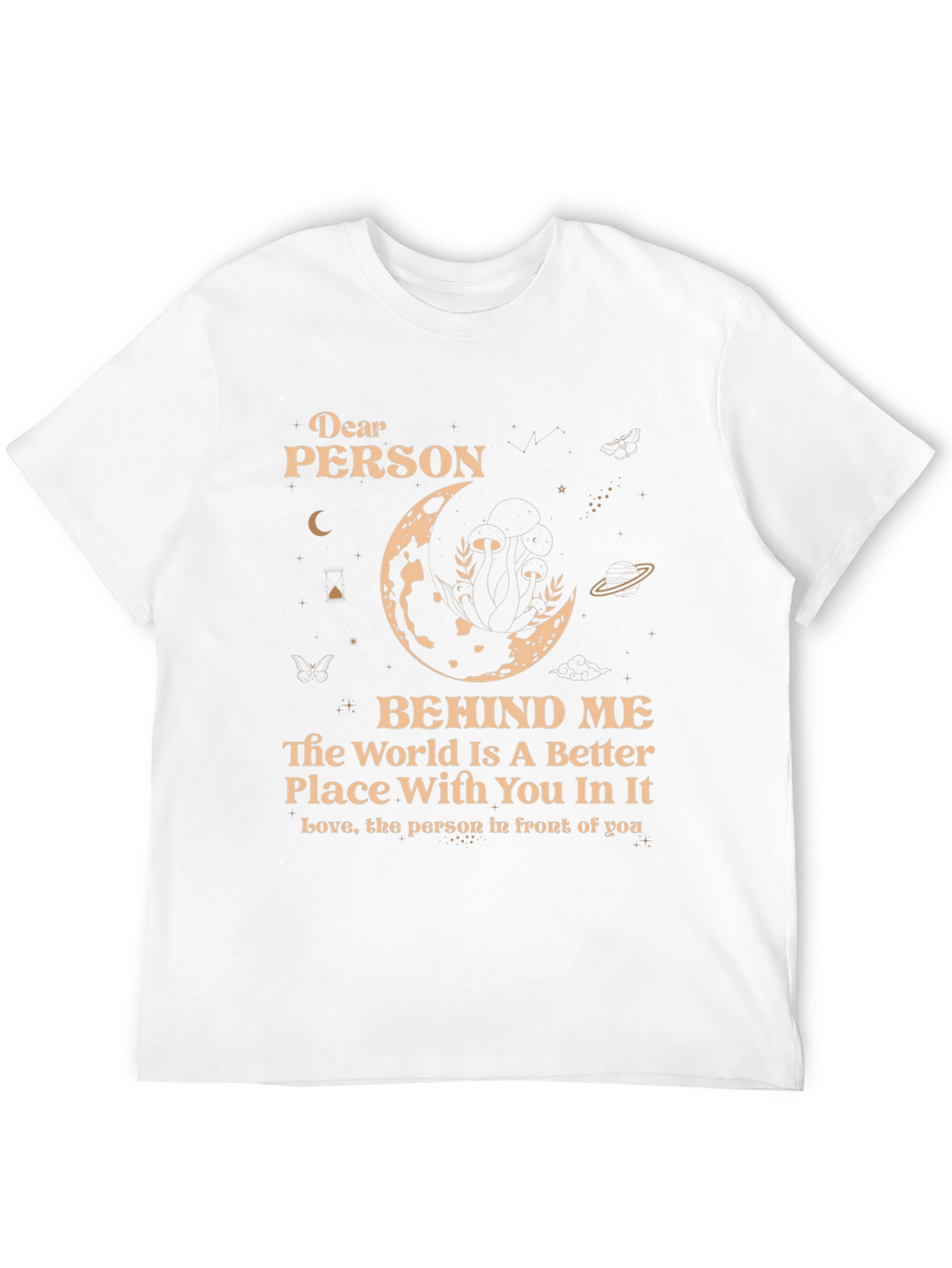Black Dear Person Behind Me T-Shirt - Unisex view 12