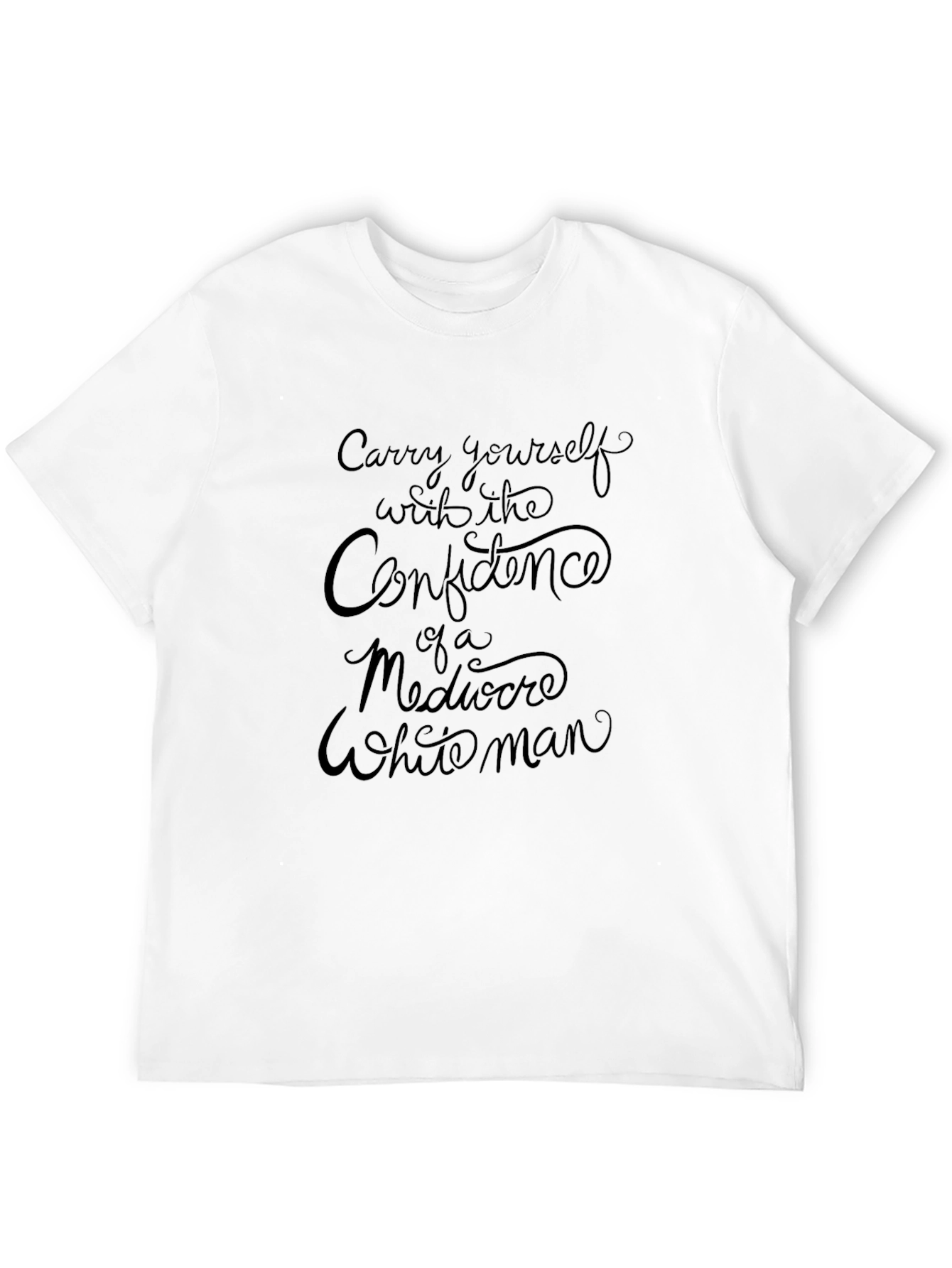 Black Confidence Slogan Black T-Shirt view 12