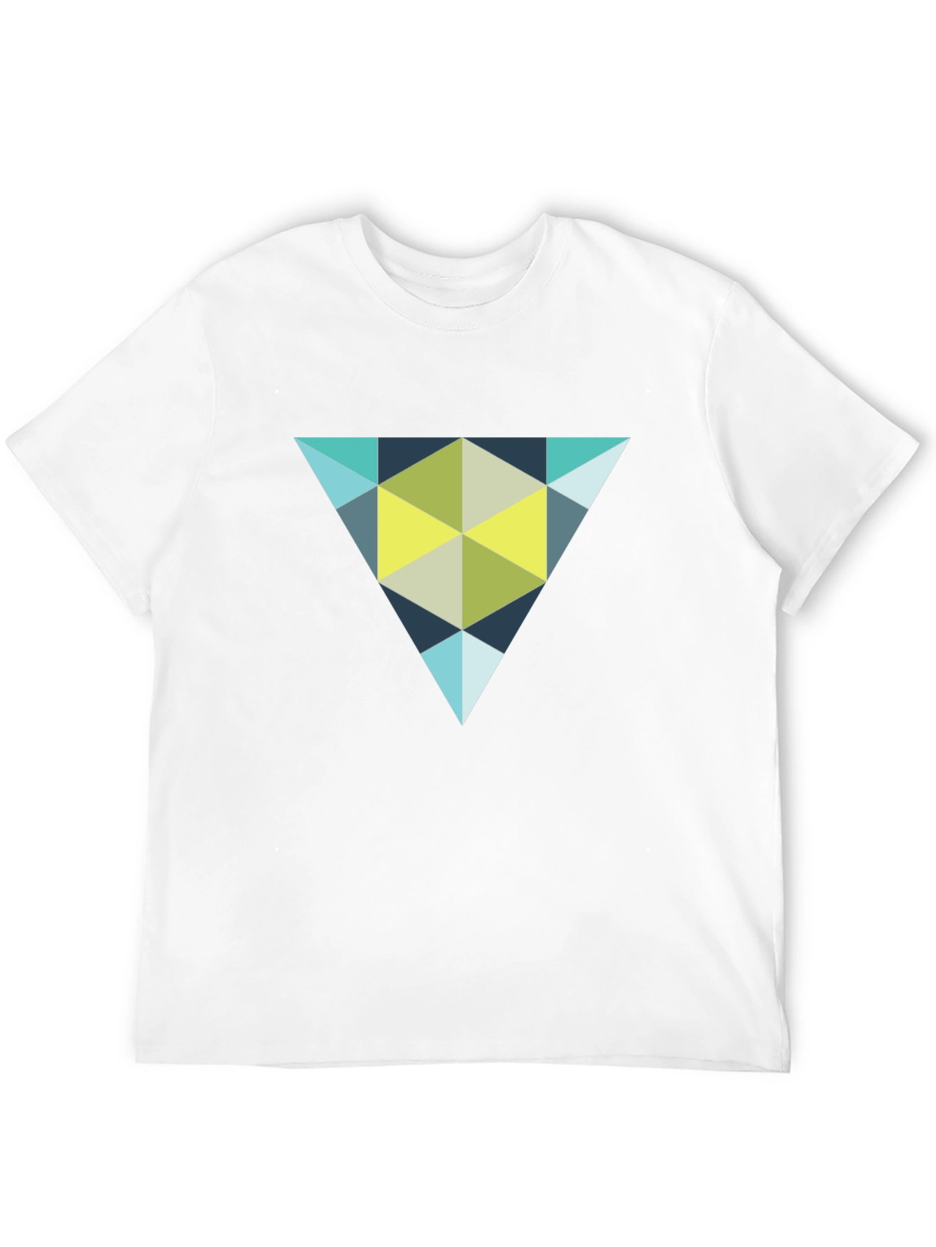Black Geometric Triangle Tee - Modern Design view 12