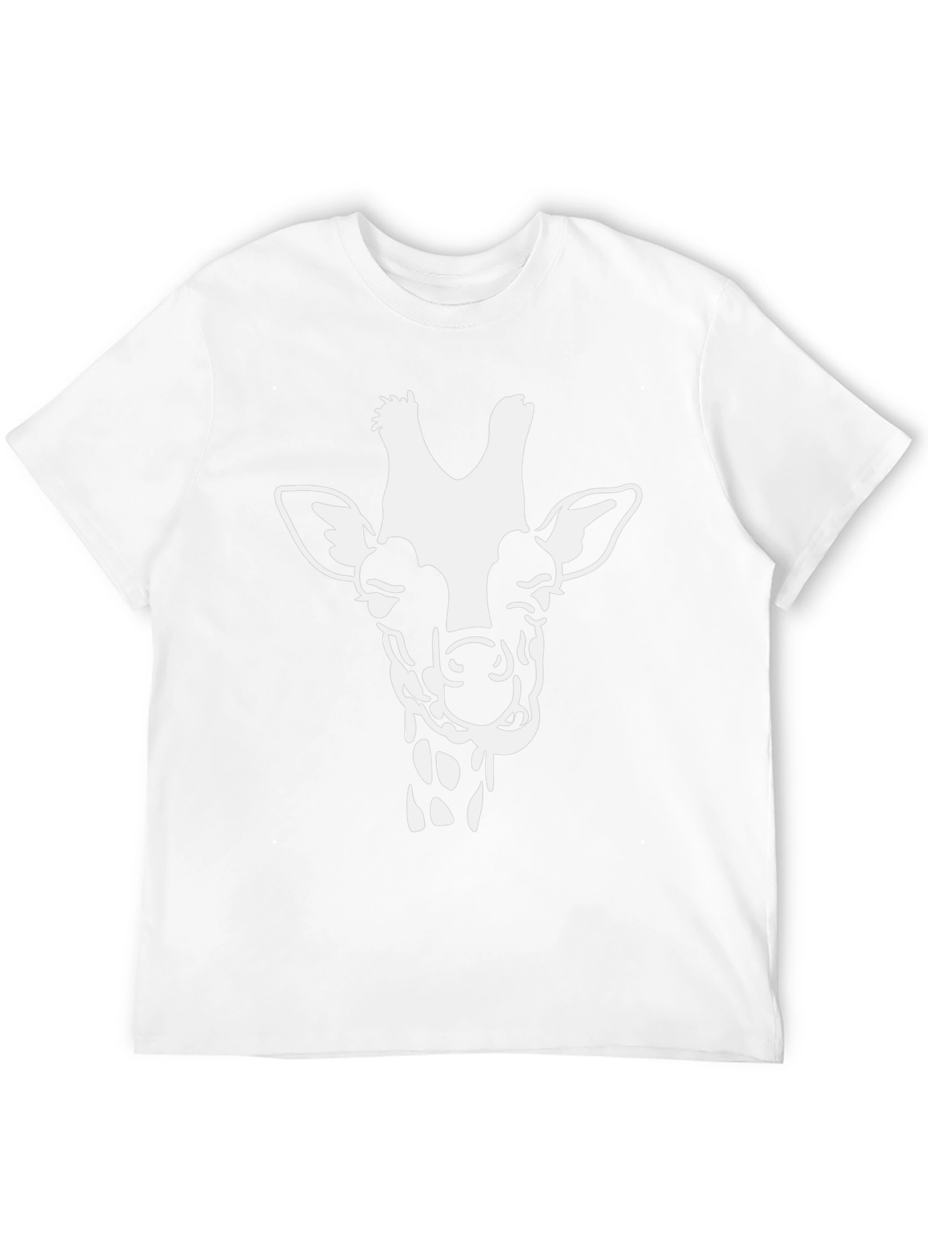 Black Giraffe Graphic Tee - Black Cotton Blend T-Shirt view 12