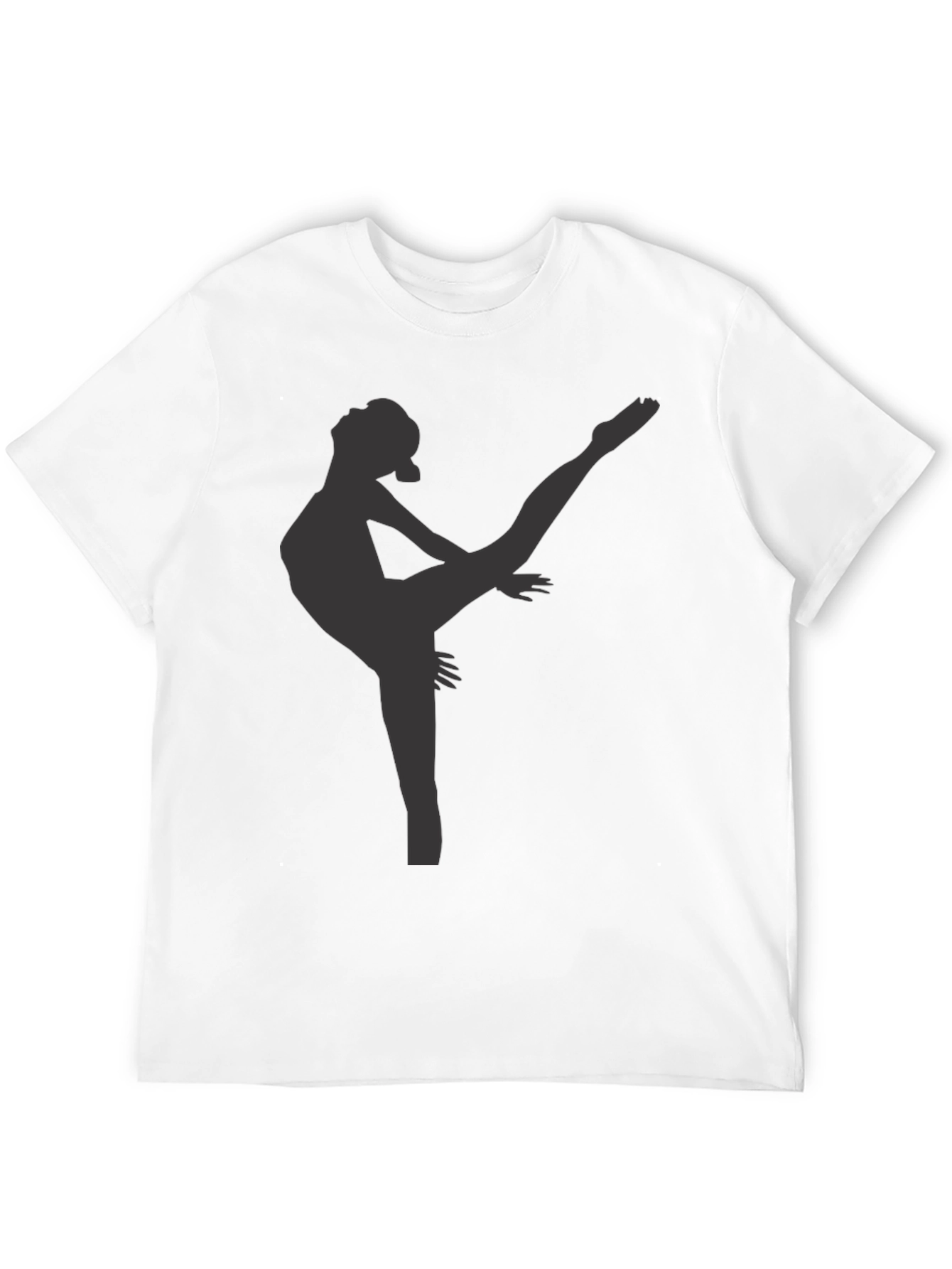 Black Dancer Silhouette Black T-Shirt view 12