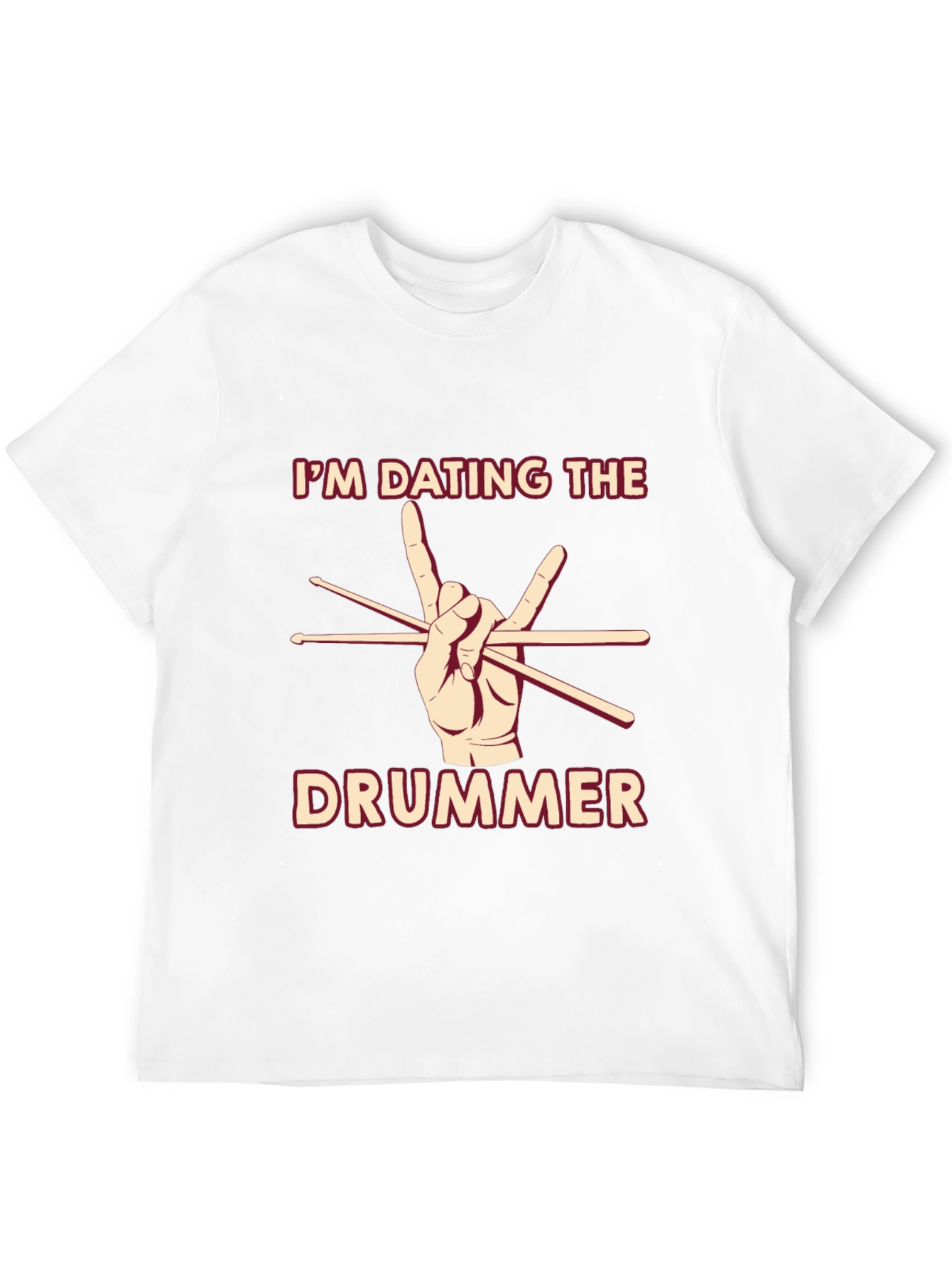 Black I'm Dating the Drummer T-Shirt view 12