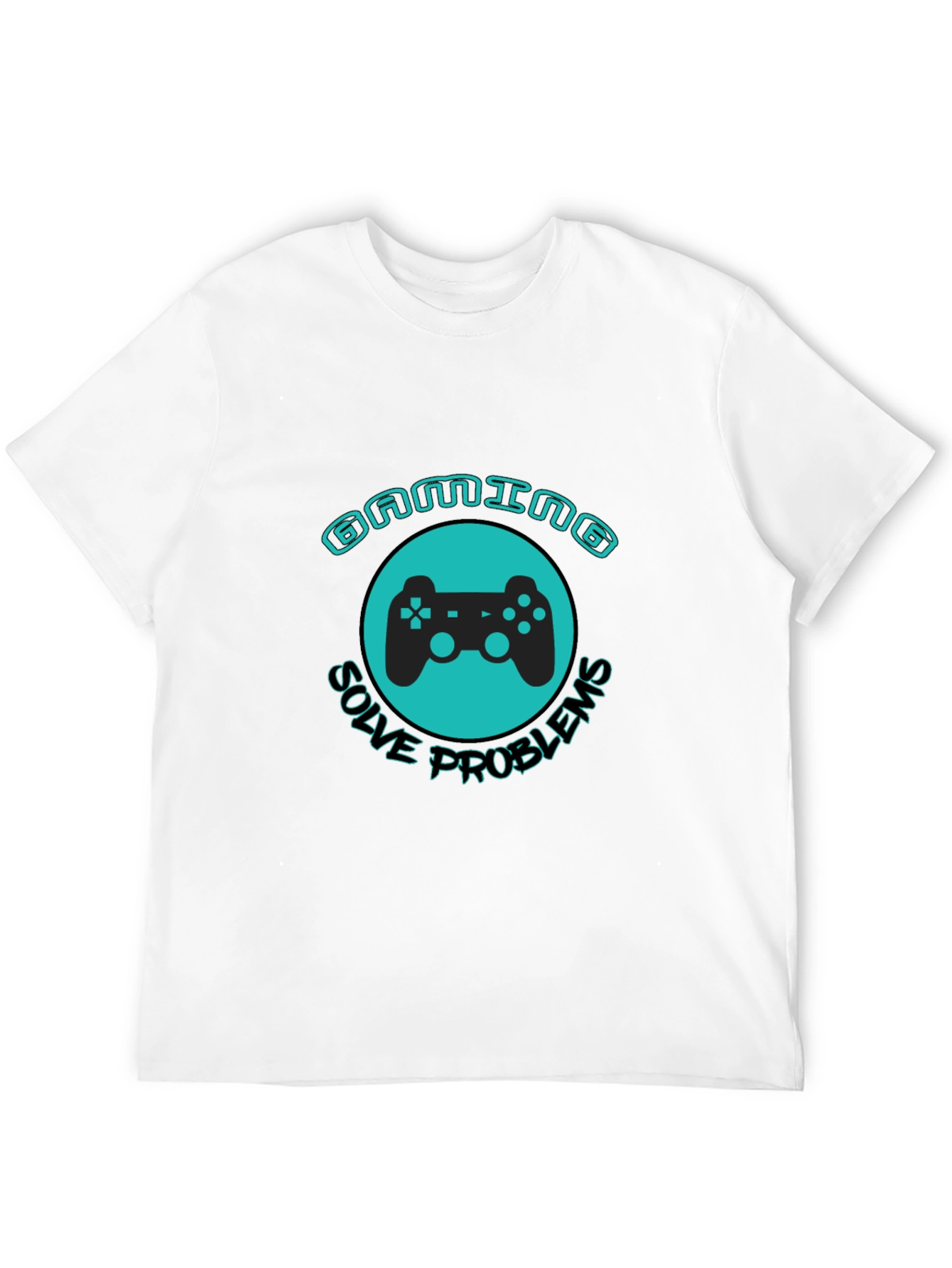 Black Gaming Solves Problems T-Shirt view 12