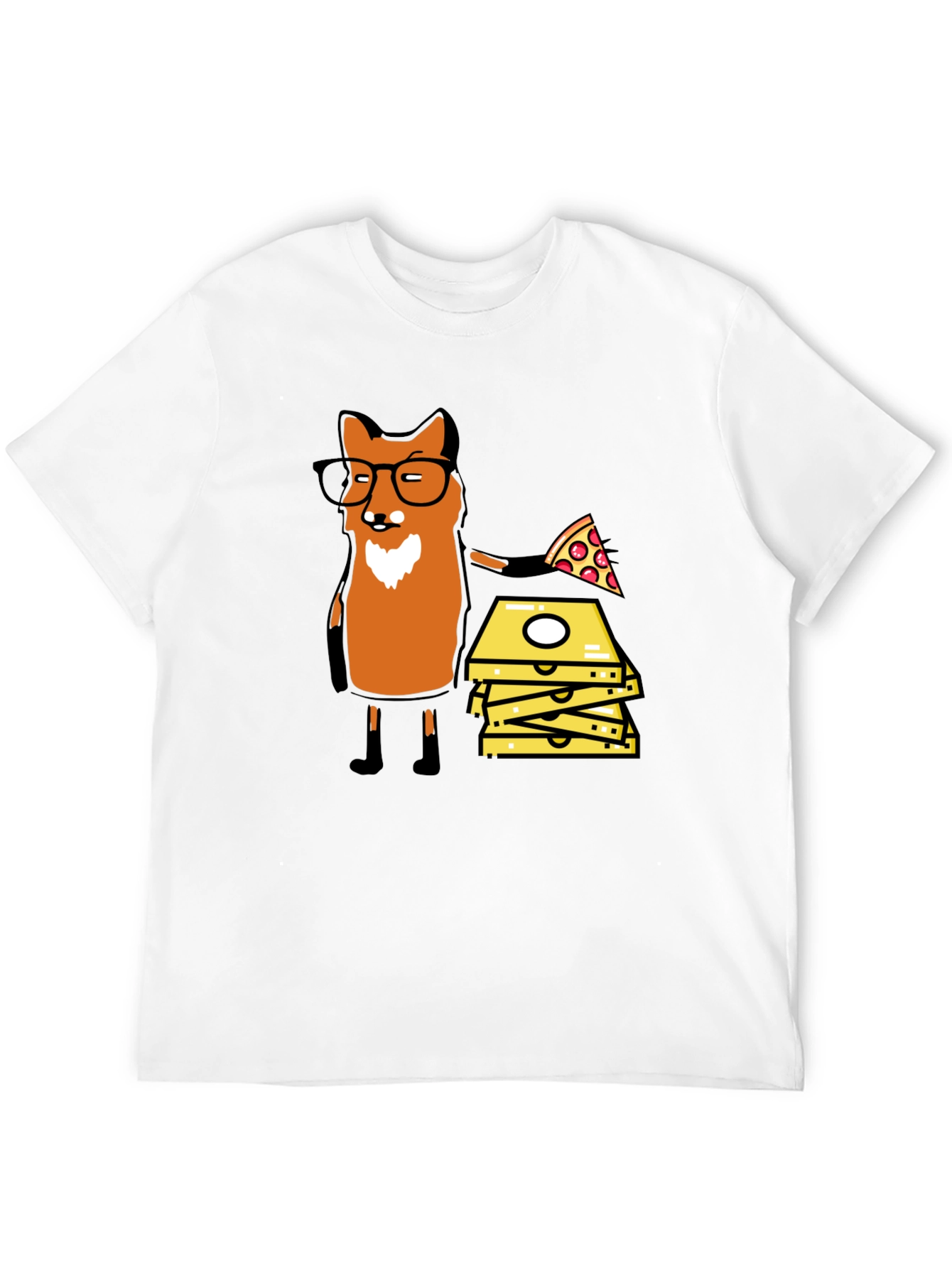 Black Fox Pizza Delivery T-Shirt - Funny Graphic Tee view 12