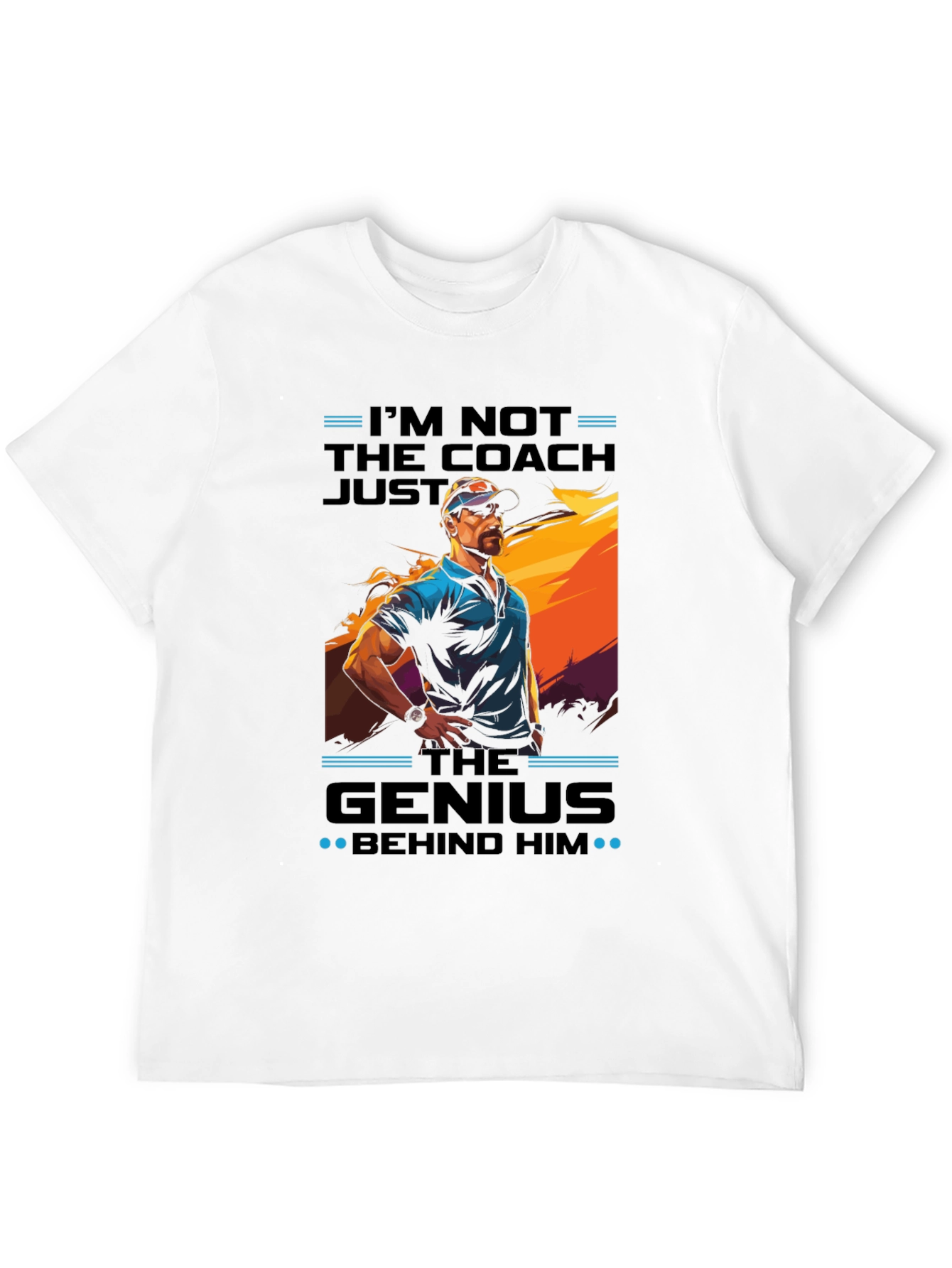 Black I'm Not The Coach, Just The Genius Graphic Tee view 12