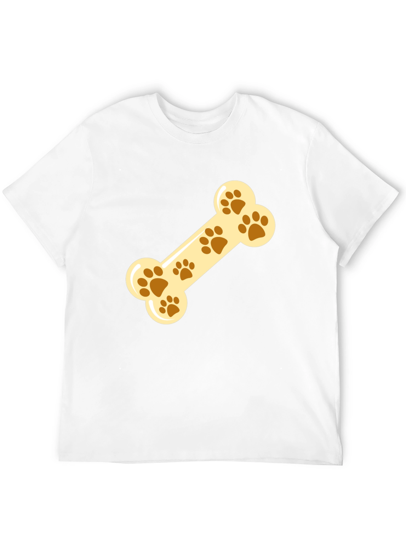 Black Paw Print Dog Bone Graphic Tee view 12