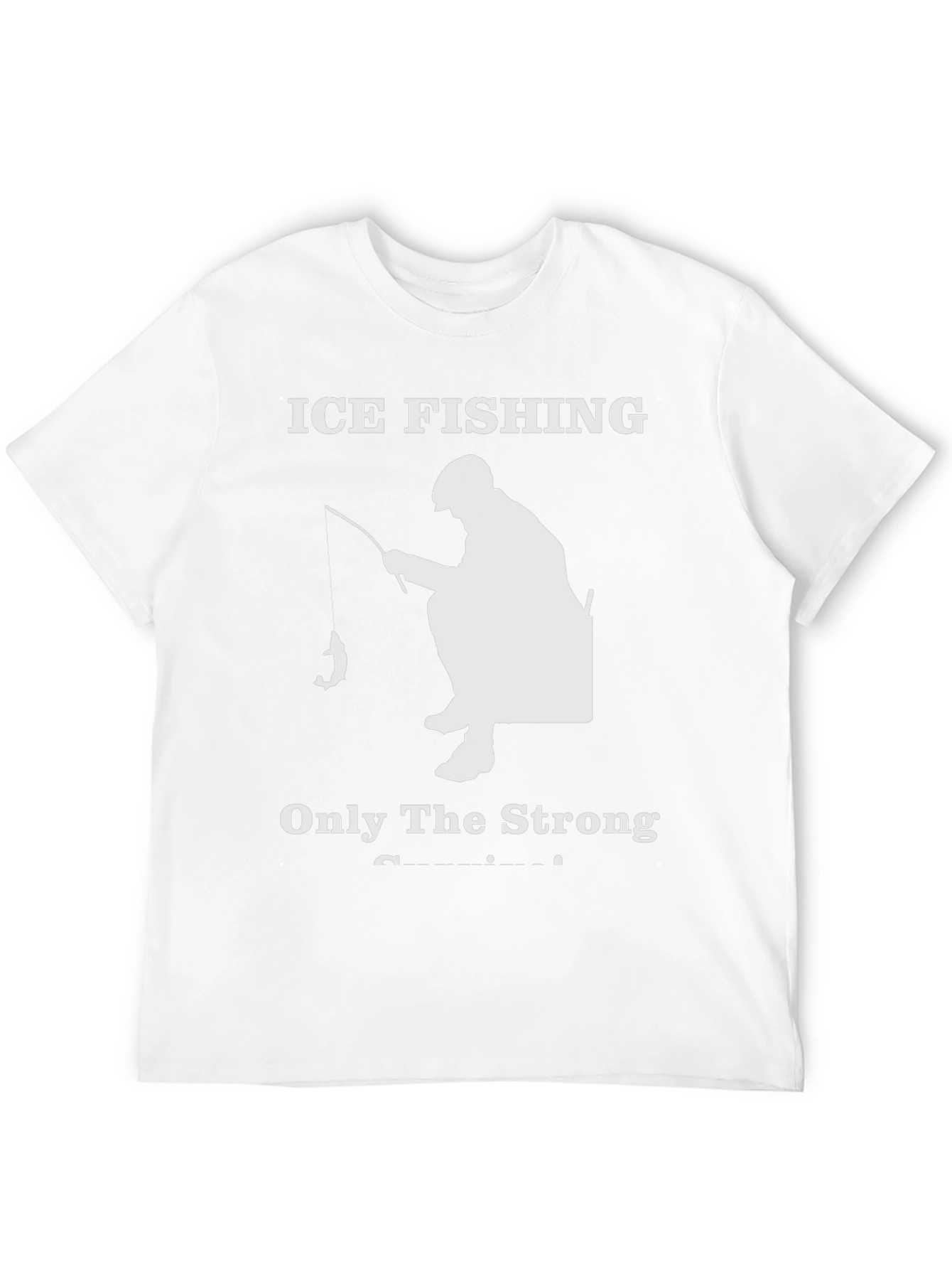 Black Ice Fishing T-Shirt - Only The Strong Survive! view 12
