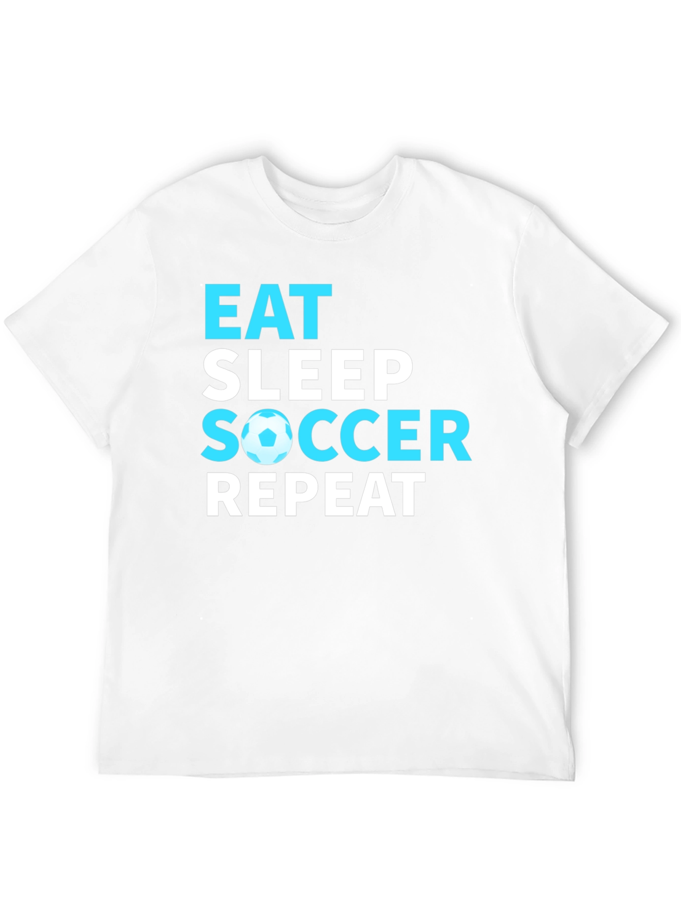 Black Eat Sleep Soccer Repeat Graphic T-Shirt view 12