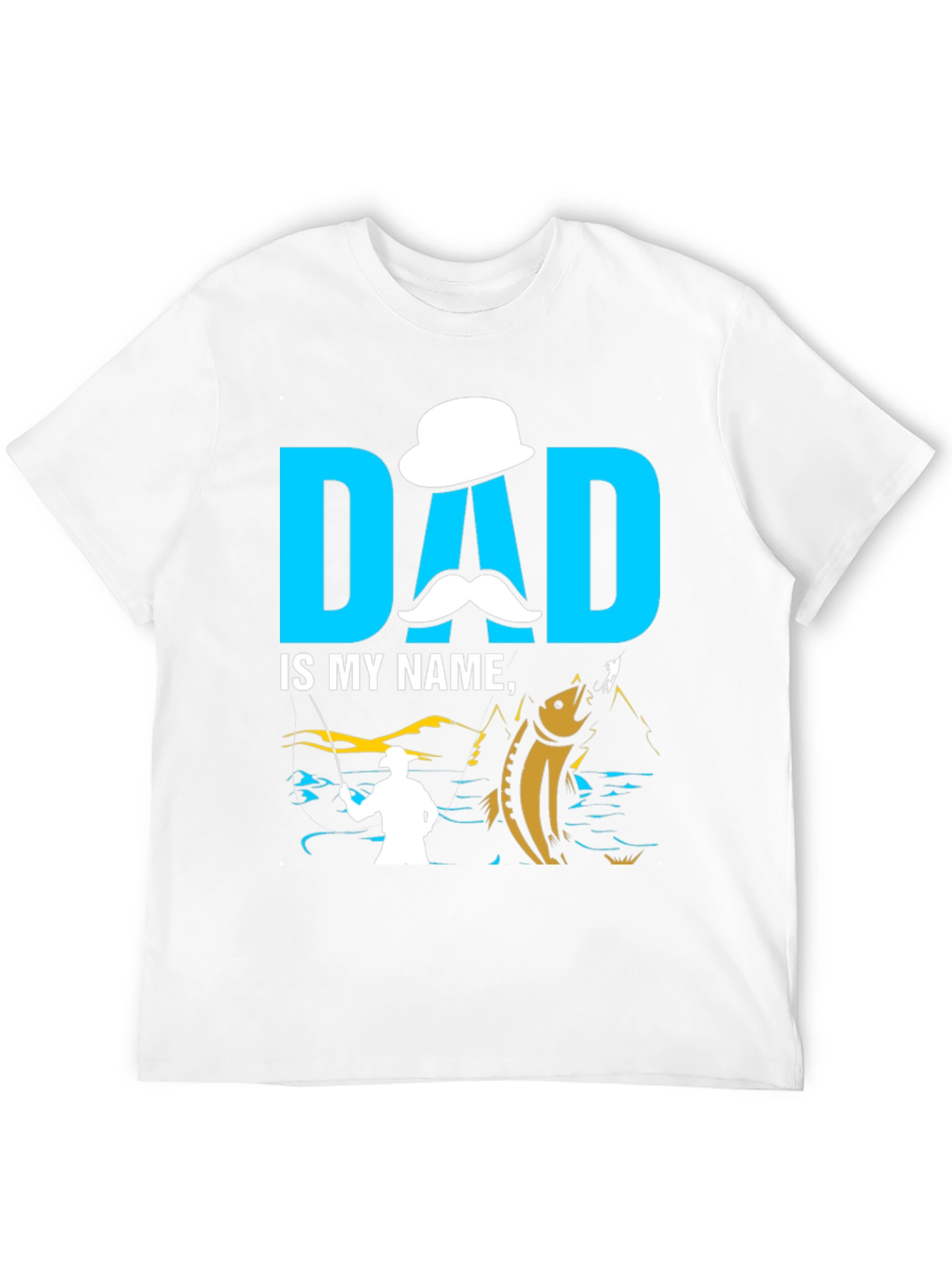 Black Dad is My Name Fishing T-Shirt view 12