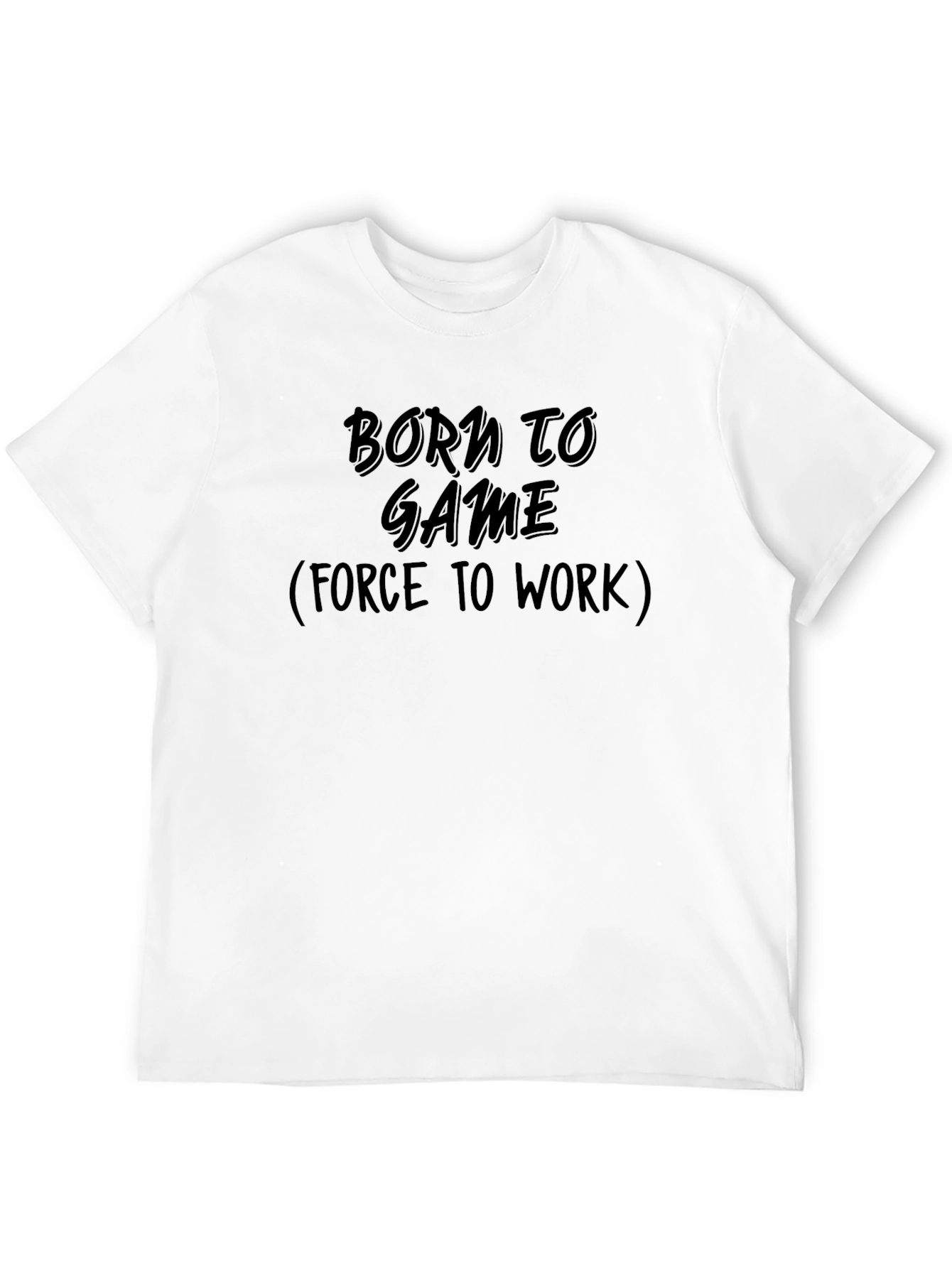 Black Born to Game T-Shirt - Black Graphic Tee view 12