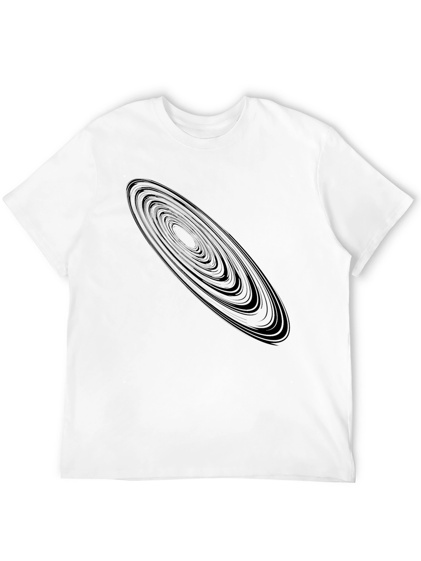 Black Saturn Rings Graphic Tee - Unique Space Design view 12