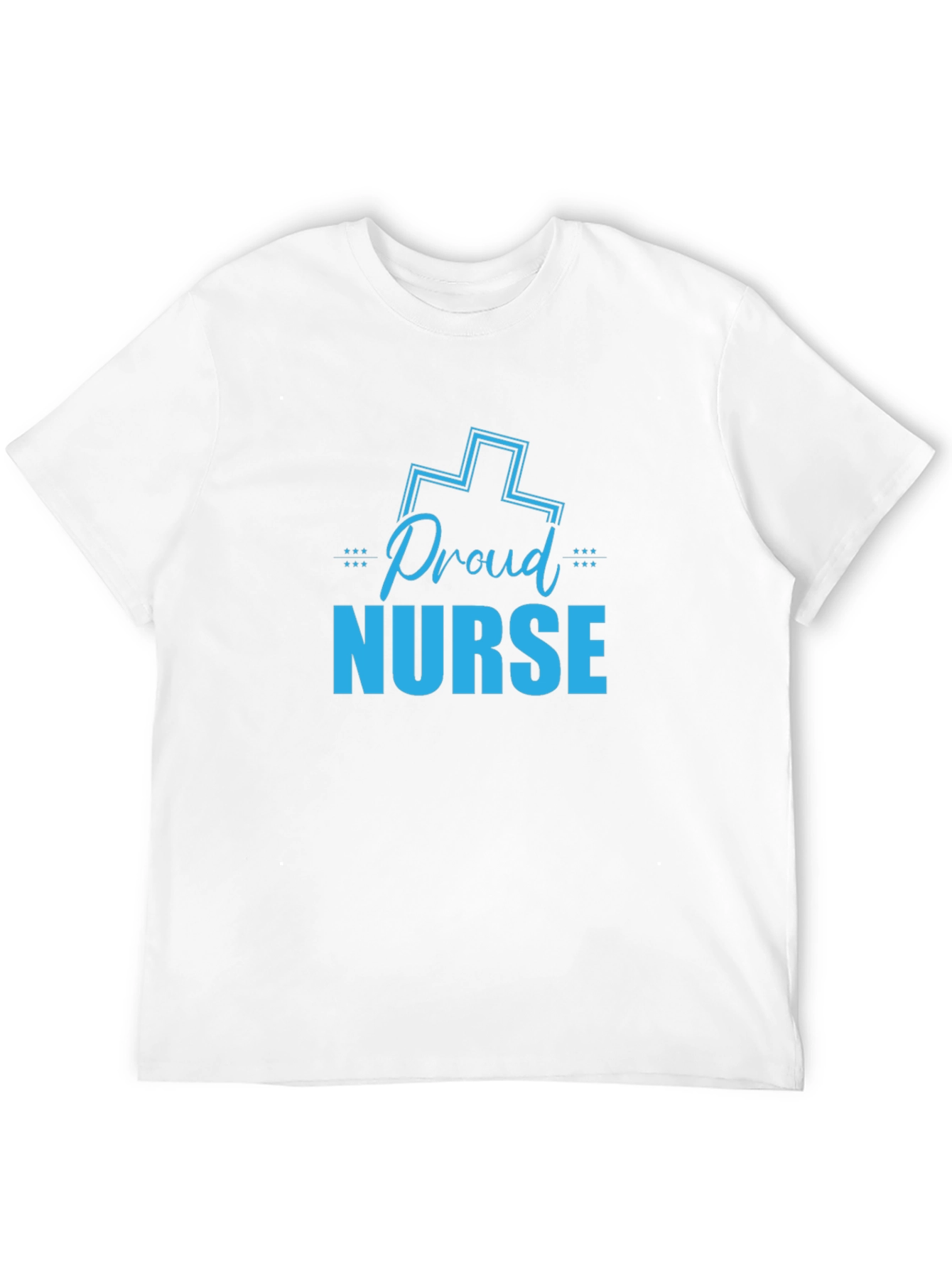 Black Proud Nurse Graphic T-Shirt - Black Crew Neck view 12