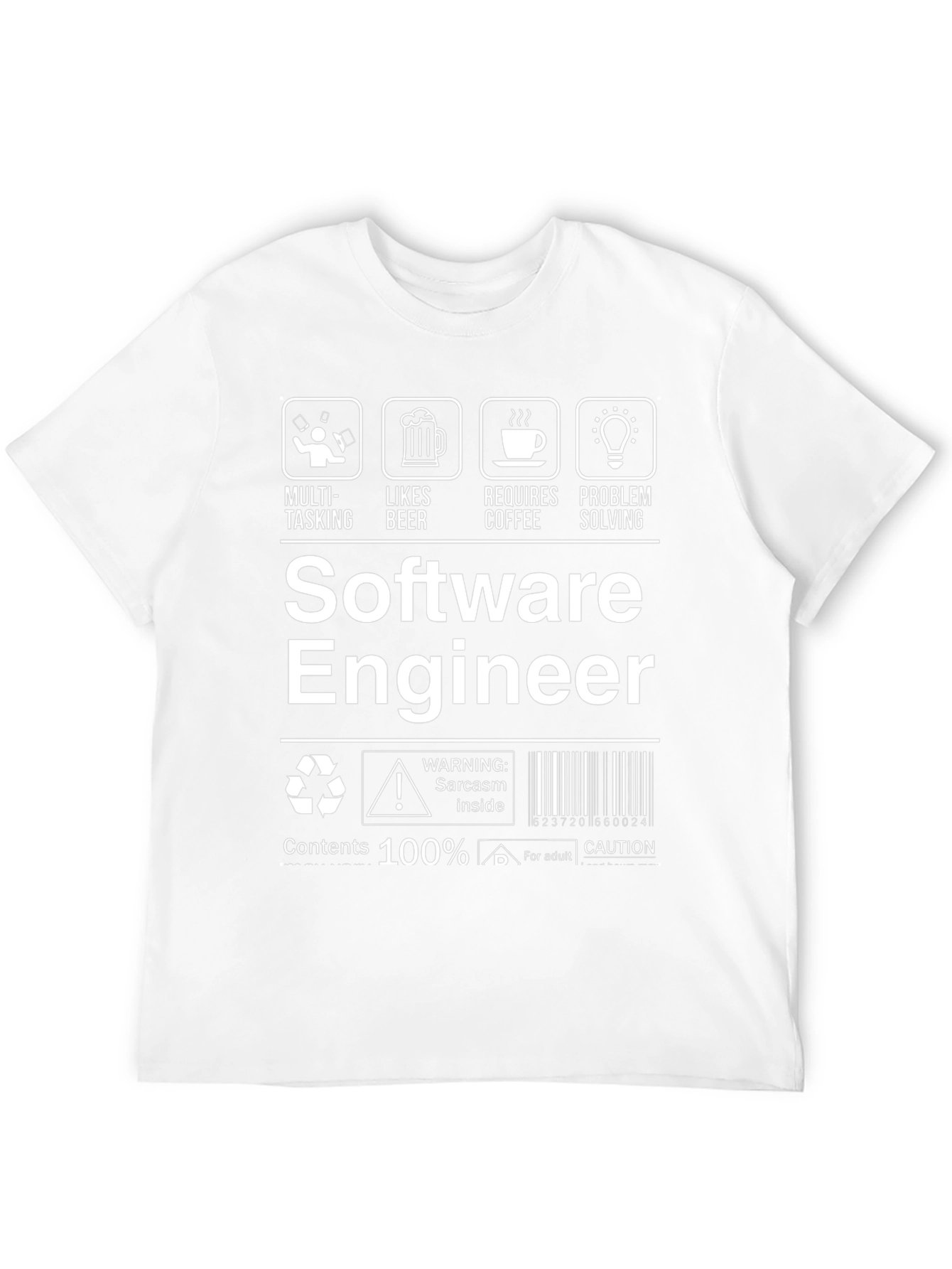 Black Software Engineer Humor T-Shirt view 12