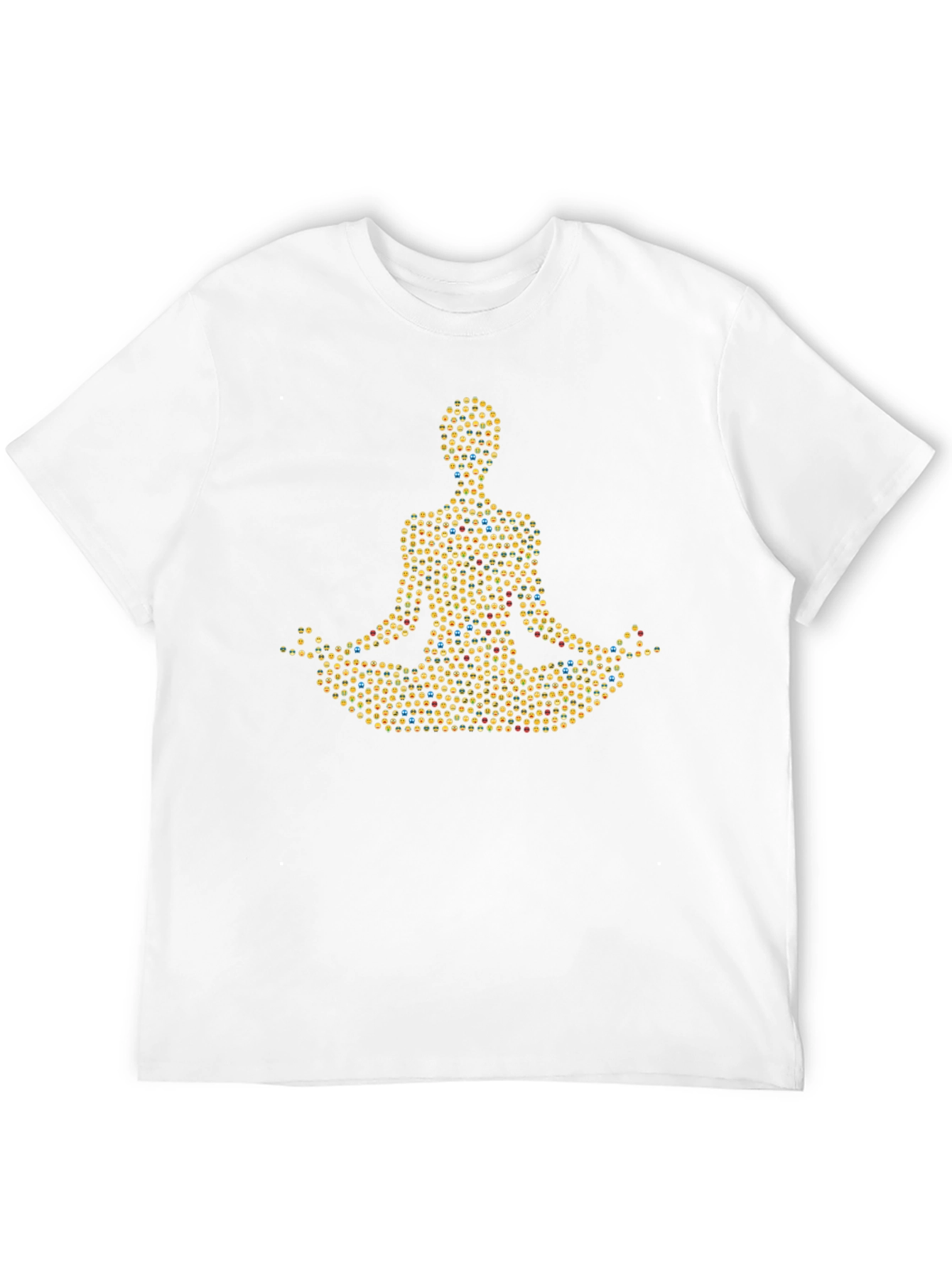 Black Emoji Meditation T-Shirt - Casual Black Tee view 12