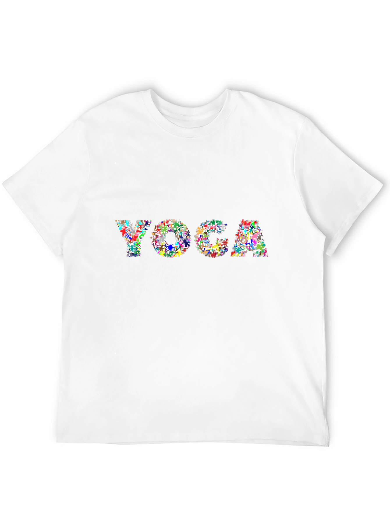 Black Colorful Yoga Tee - Relax in Style view 12