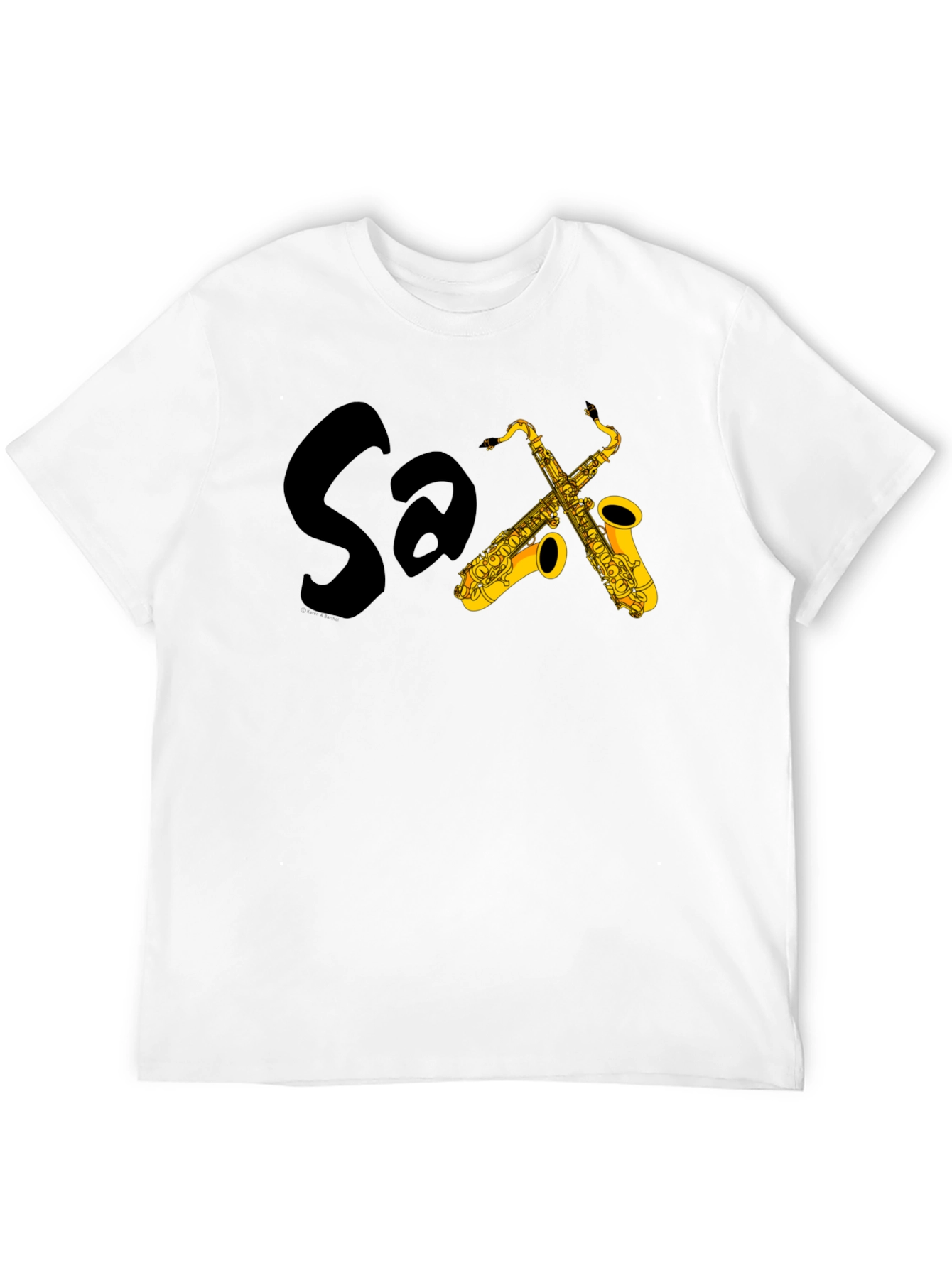 Black Saxophone T-Shirt - Cool Musician Tee view 12