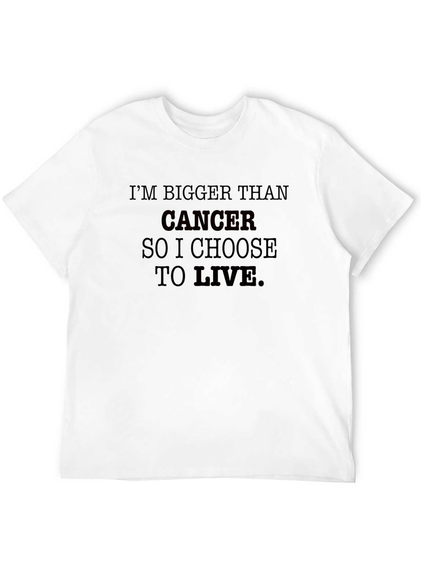 Black I'm Bigger Than Cancer T-Shirt view 12