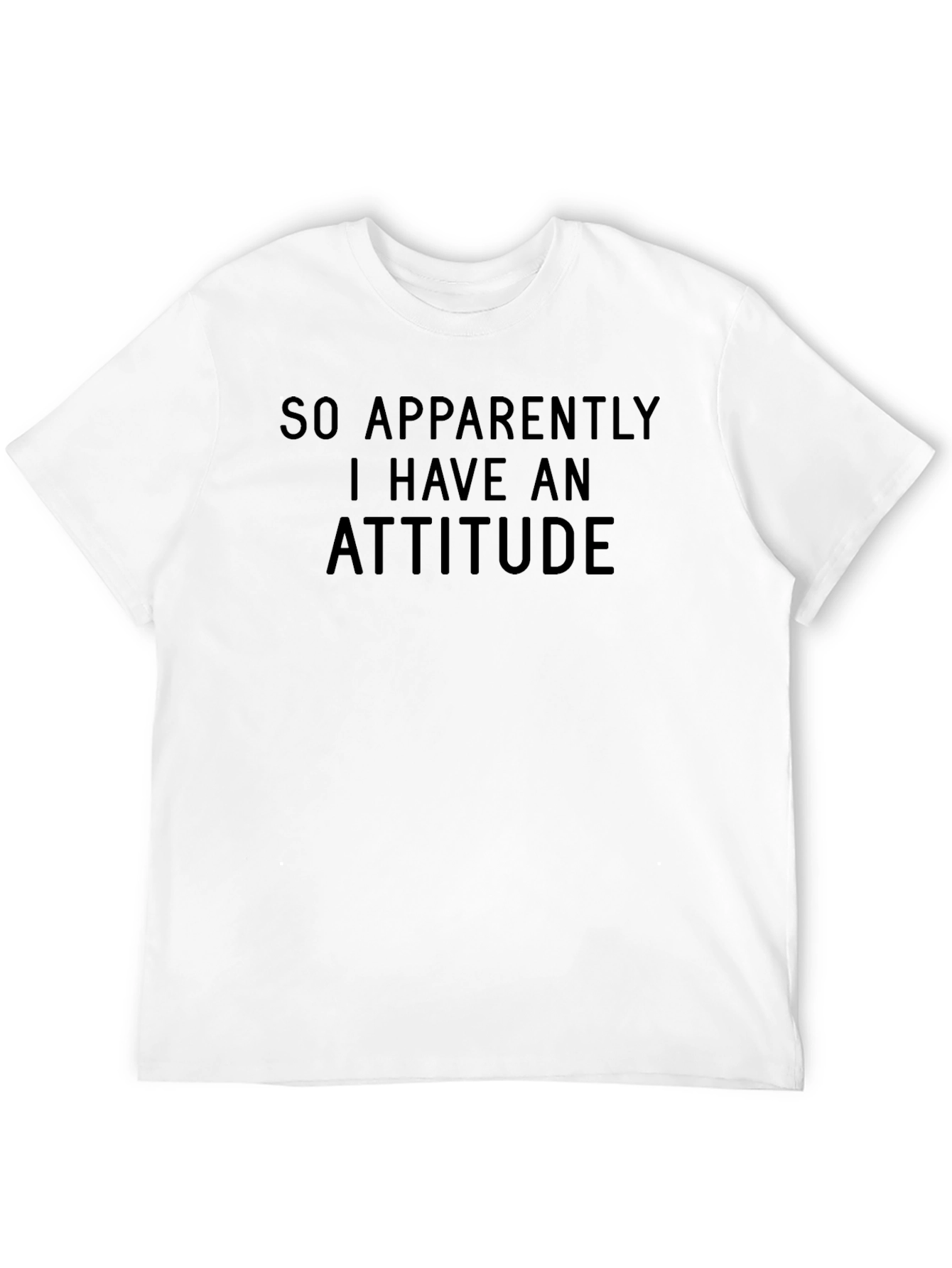 Black Sarcastic Attitude Tee - Funny Statement Shirt view 12