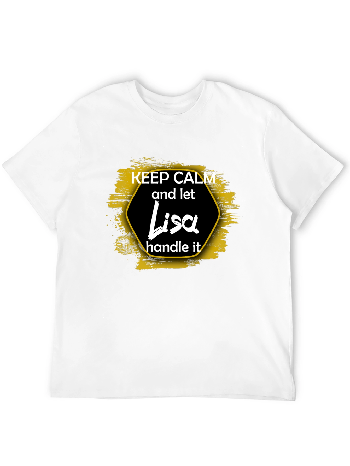 Black Keep Calm Lisa T-Shirt Funny Personalized Gift view 12