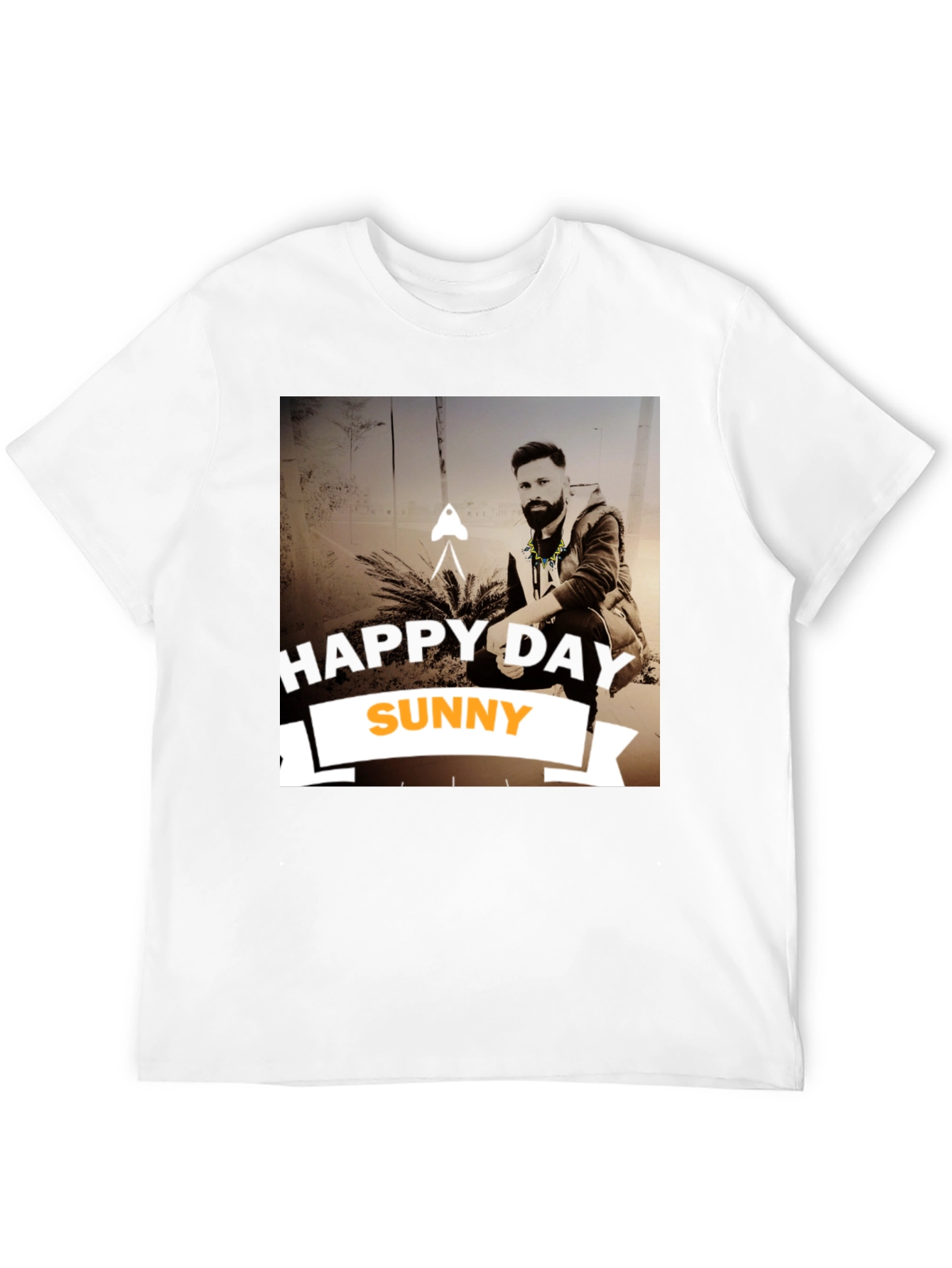 Black Happy Day Sunny Black Graphic T-Shirt view 12