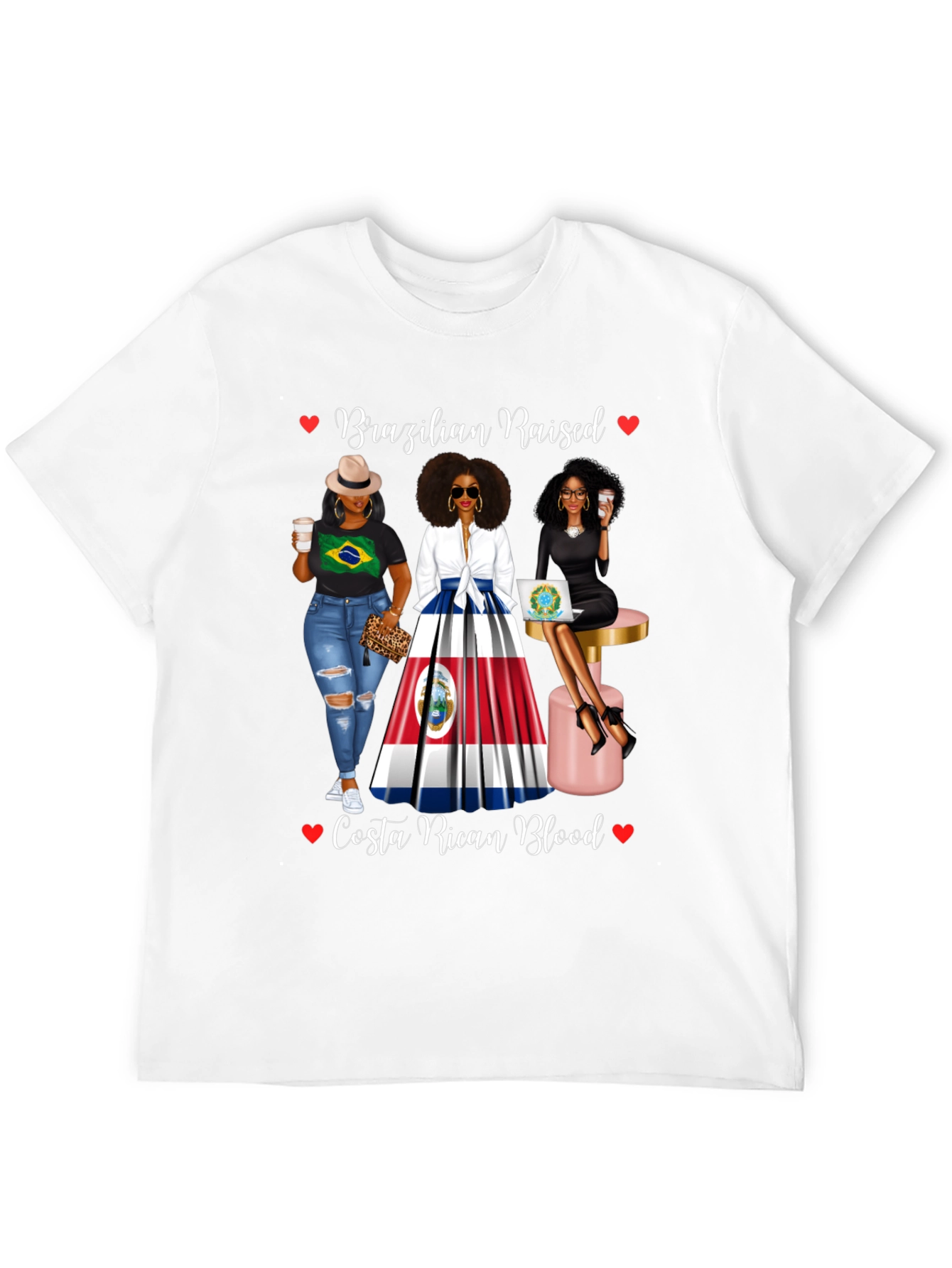 Black Brazilian Raised Costa Rican Blood T-Shirt view 12