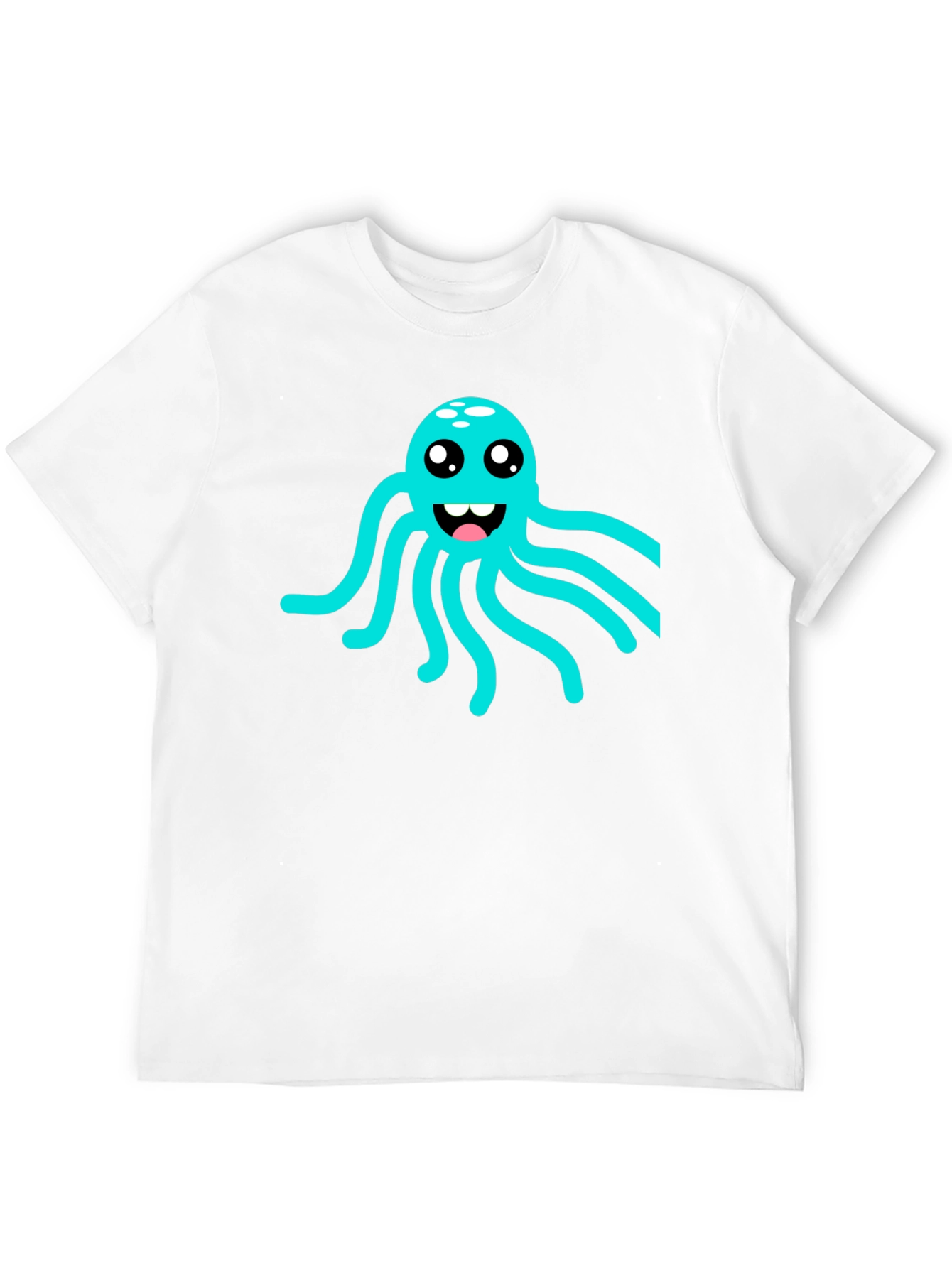 Black Cute Octopus Graphic Tee - Soft Black Cotton T-Shirt view 12