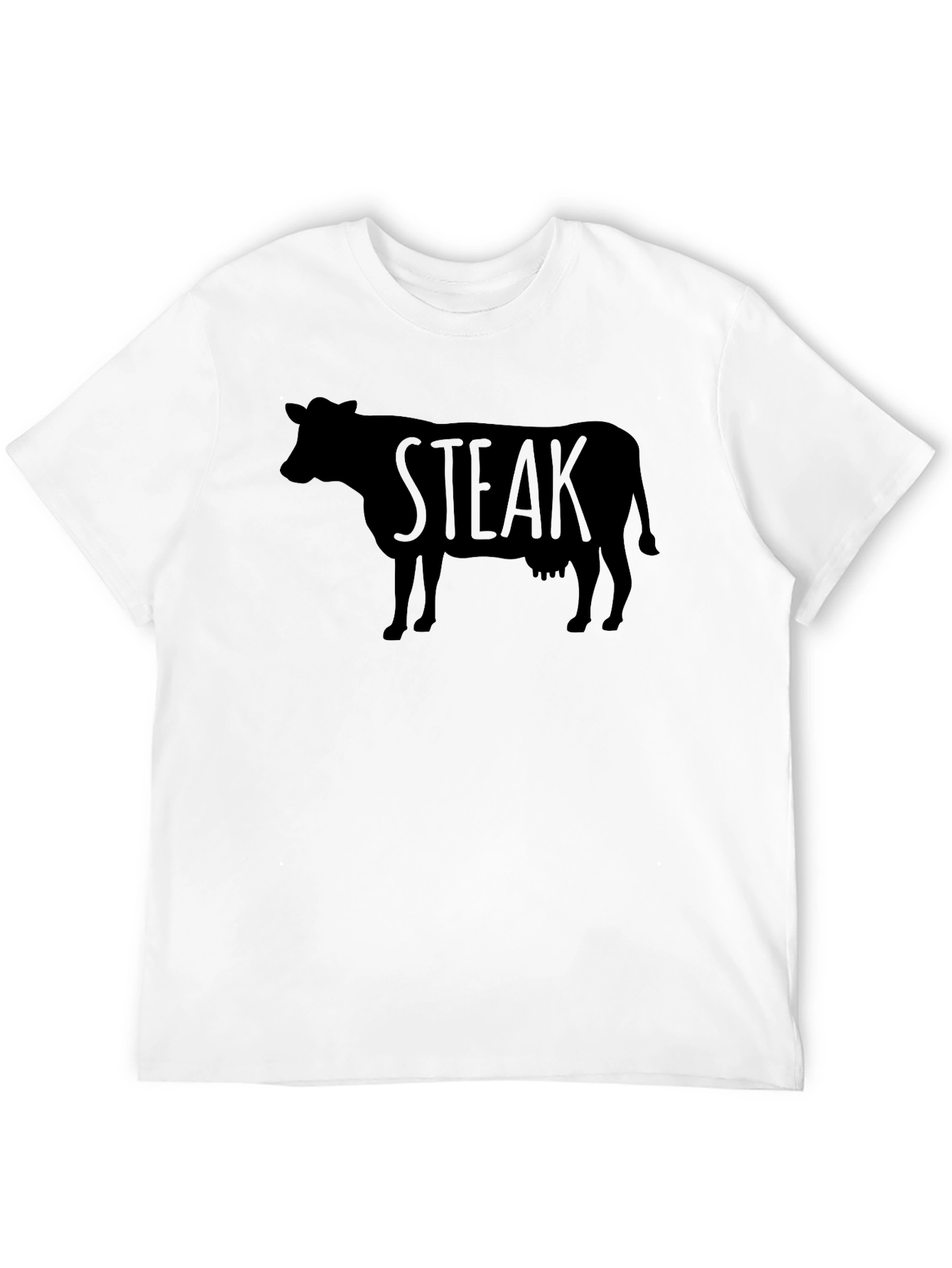 Black Steak Cow Graphic Tee - Black view 12
