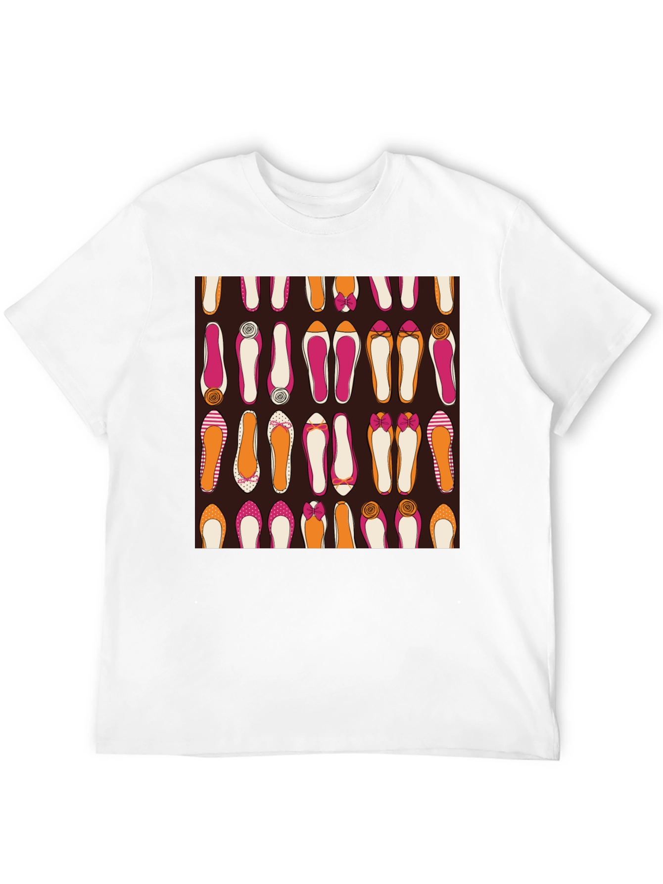 Black Stylish Shoes Pattern Graphic Tee view 12
