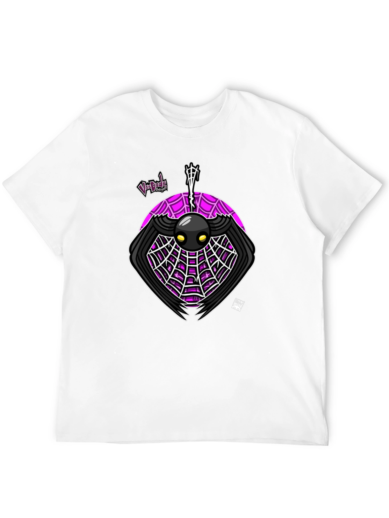 Black Spider Web Graphic Tee - Unique Design T-Shirt view 12