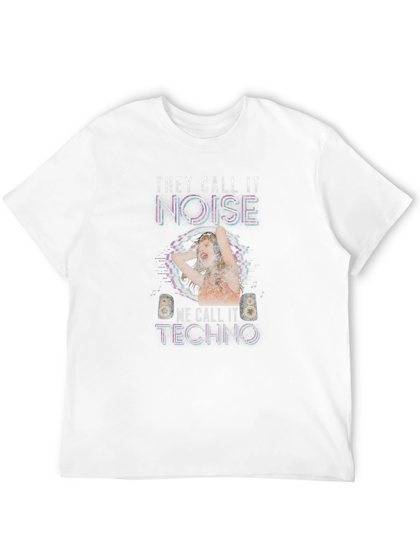 Black Techno Noise T-Shirt - Music Lover Tee view 12