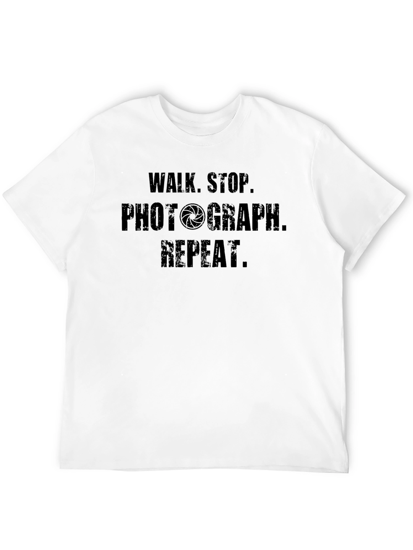 Black Walk Stop Photograph Repeat Tee view 12
