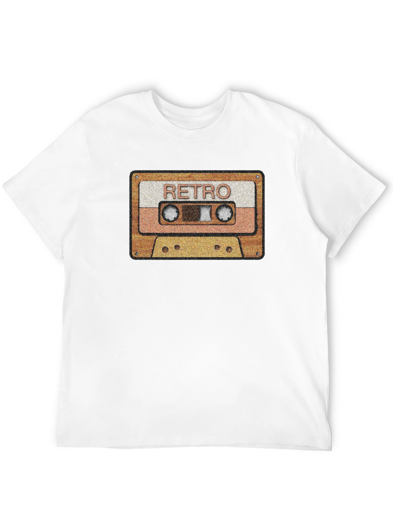 Black Retro Cassette Tape Graphic T-Shirt - Vintage Style Tee view 12