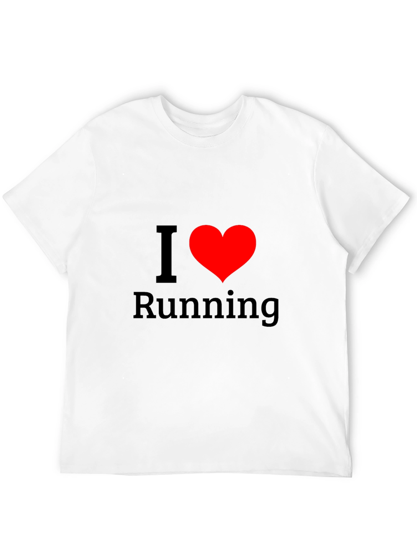 Black I Love Running Black T-Shirt - Heart Design view 12