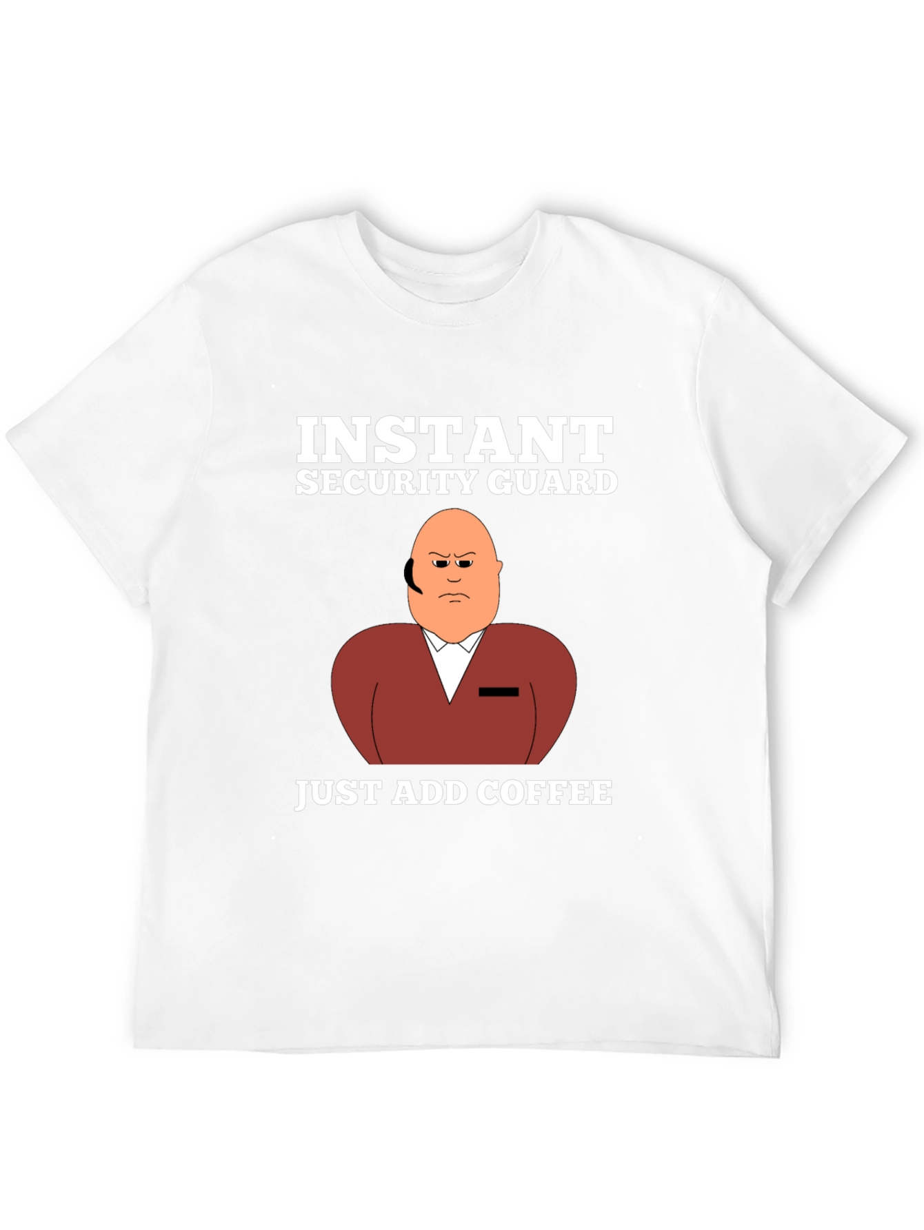 Black Instant Security Guard Funny Graphic T-Shirt view 12