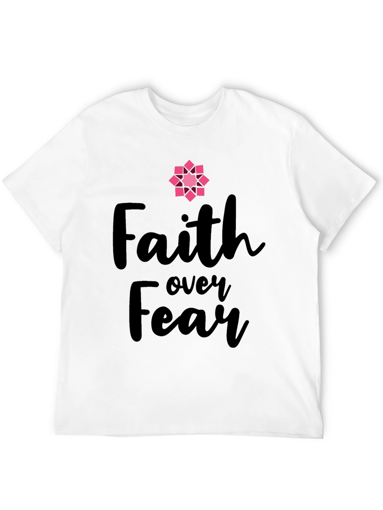 Black Faith Over Fear Graphic Tee - Inspirational T-Shirt view 12