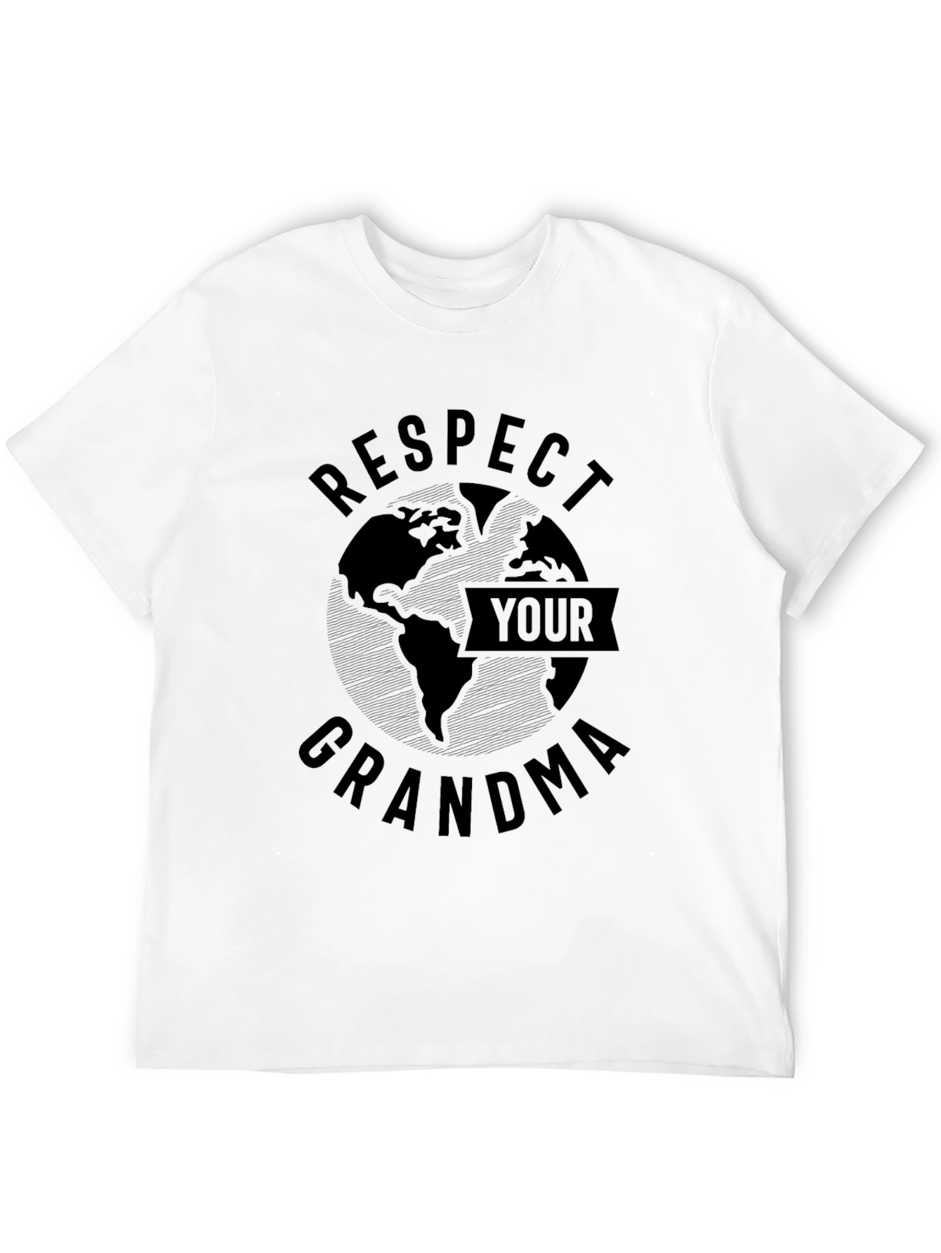 Black Respect Your Grandma Earth T-Shirt view 12