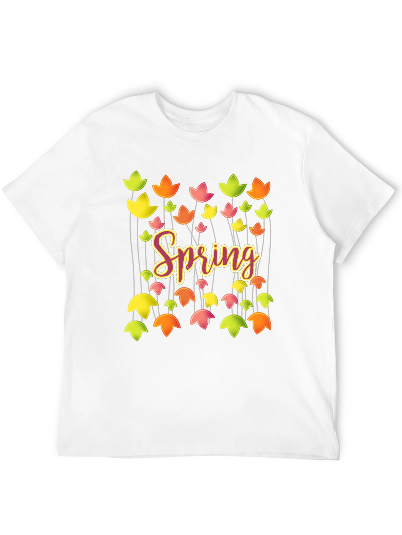 Black Spring Floral Graphic T-Shirt - Trendy Casual Tee view 12