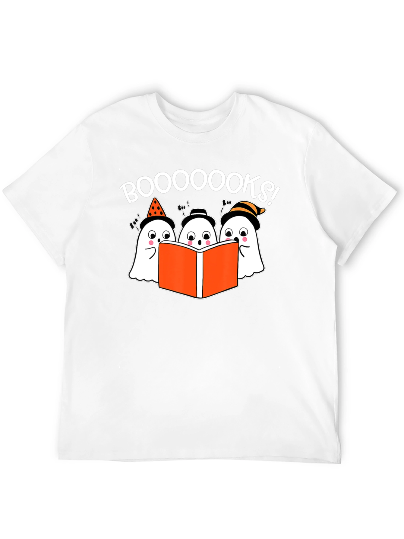 Black Boo-ooks! Halloween Ghost Reader T-Shirt view 12