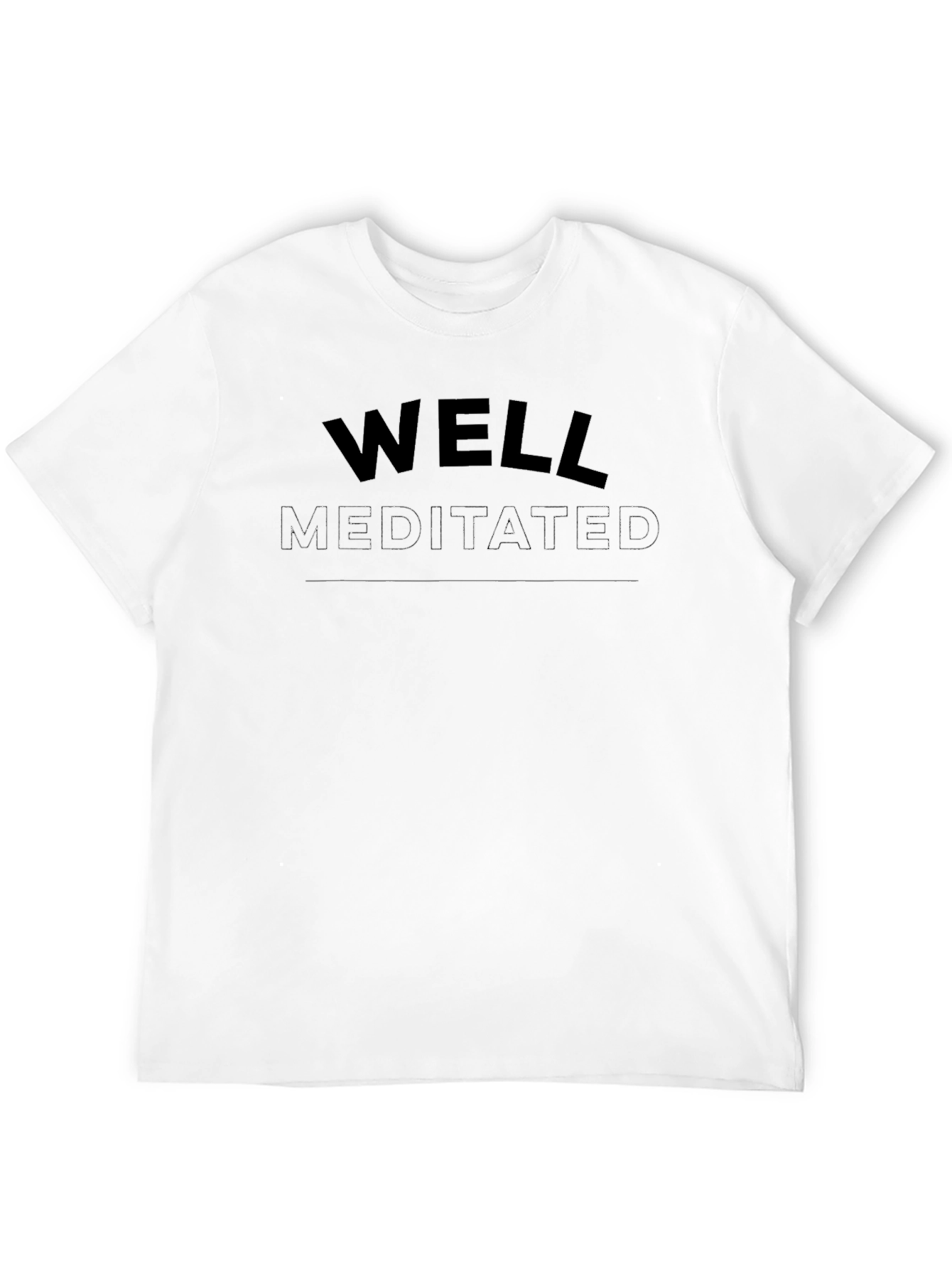 Black Well Meditated Black Crew Neck T-Shirt view 12