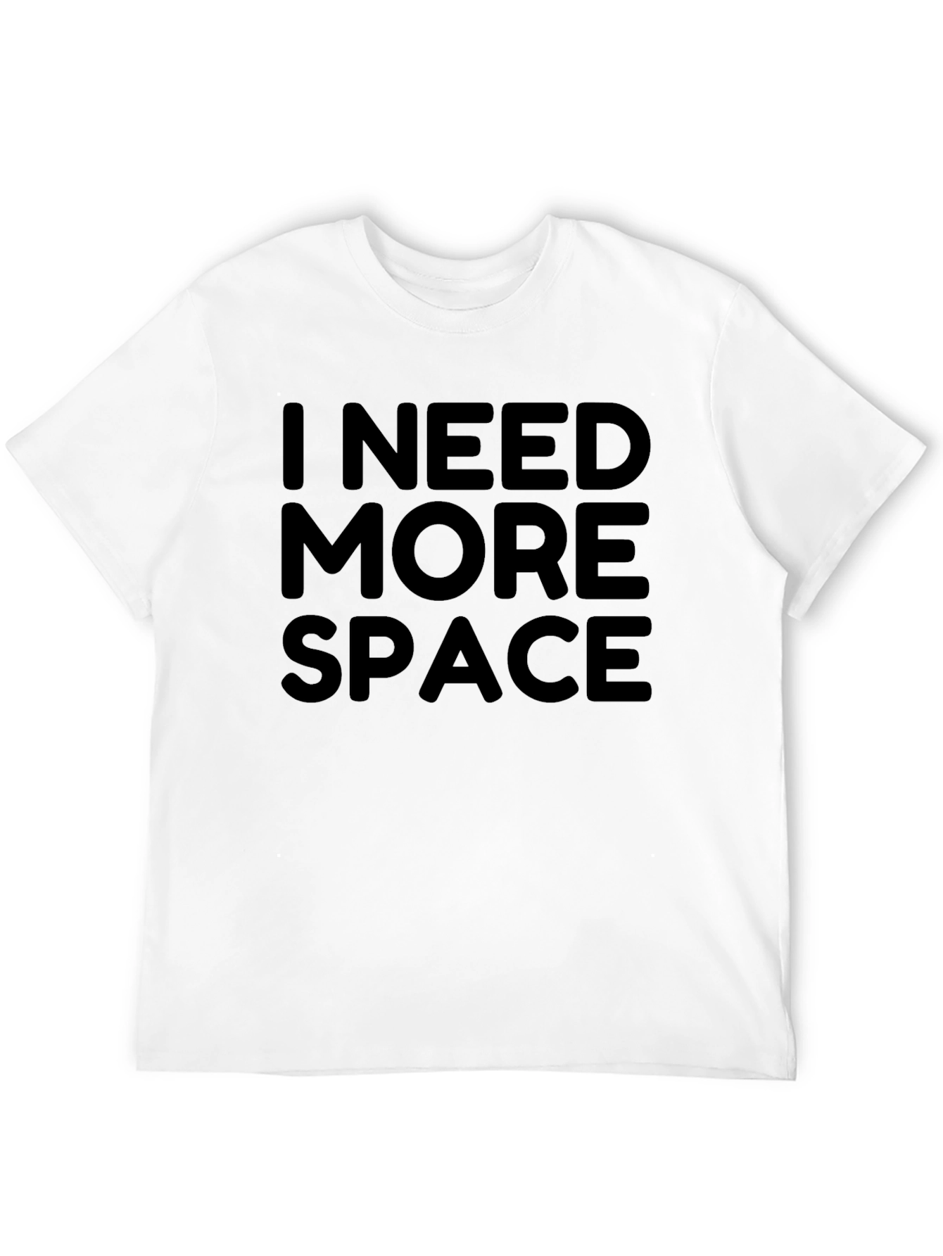 Black I Need More Space Graphic T-Shirt - Black Crew Neck Tee view 12